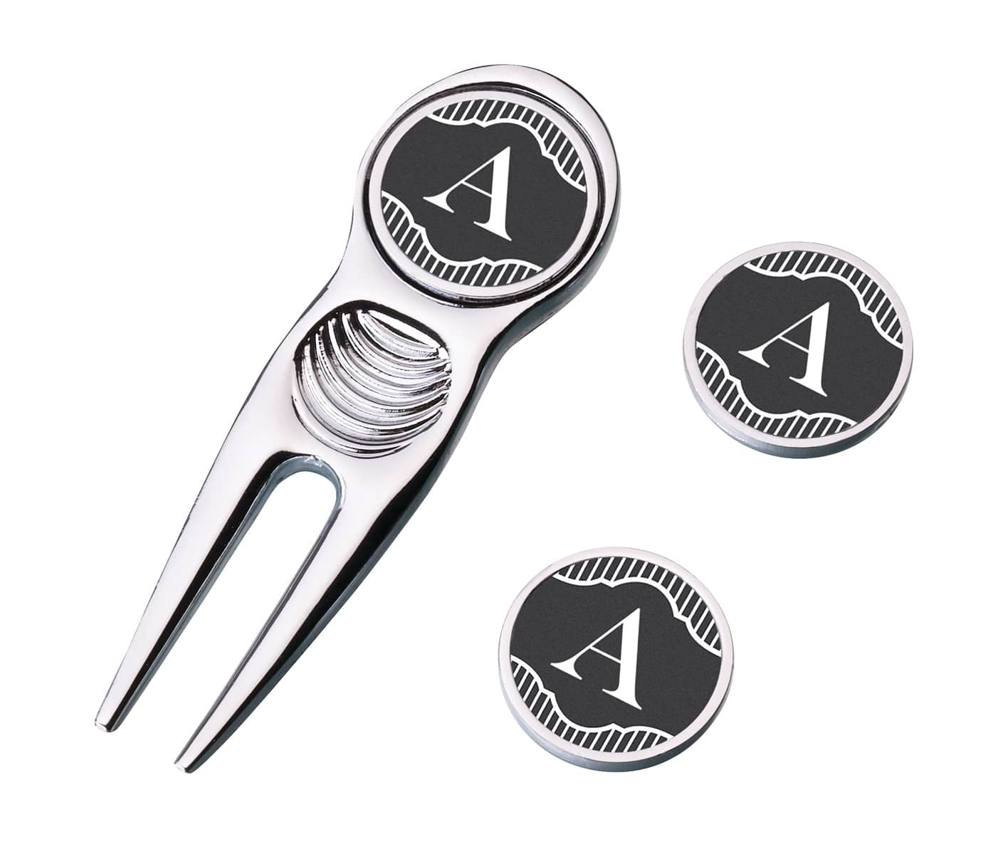 Lillian Rose Black Monogram Divot Tool &#x26; Markers Set