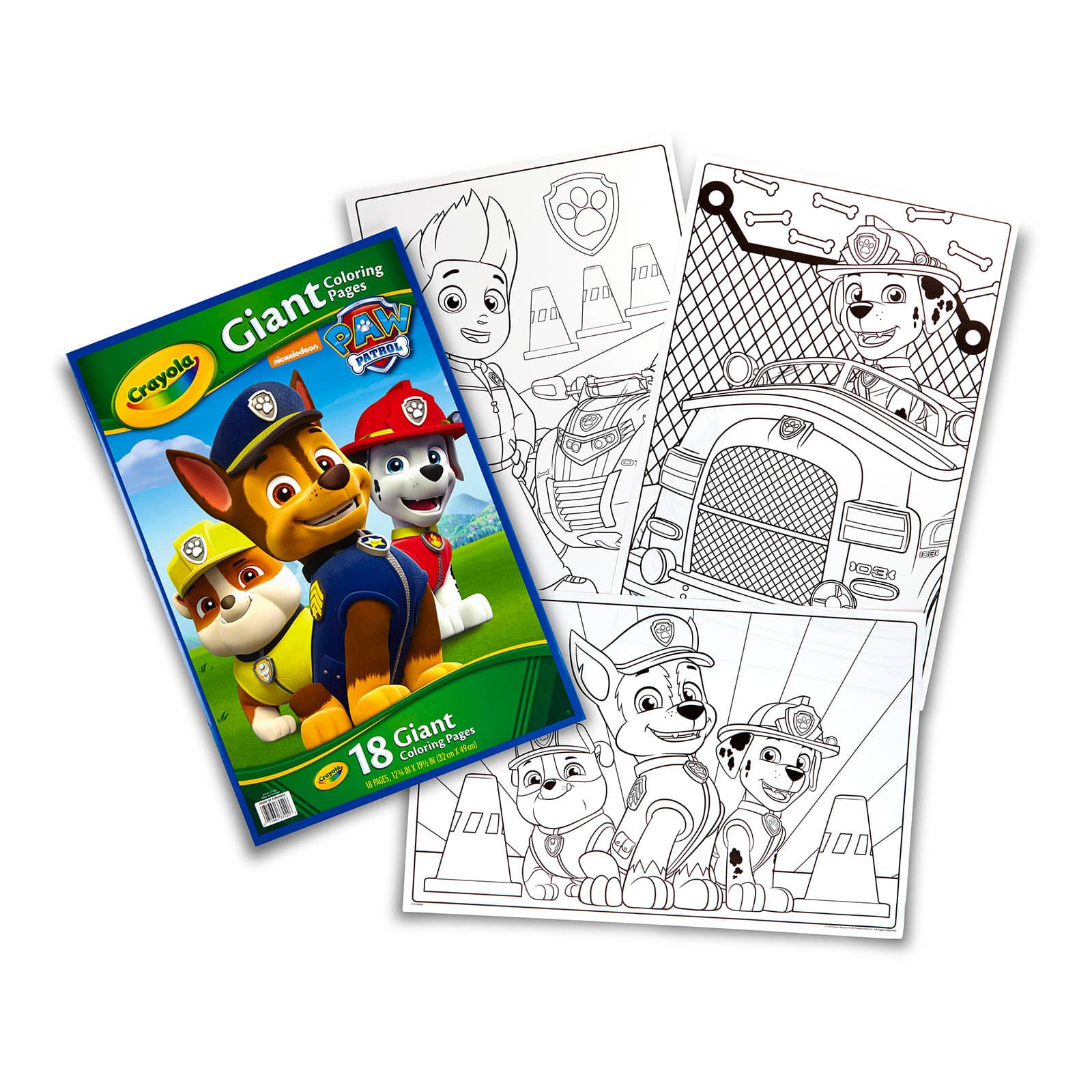 12 Pack: Crayola® Paw Patrol® Giant Coloring Pages with Folder Storage