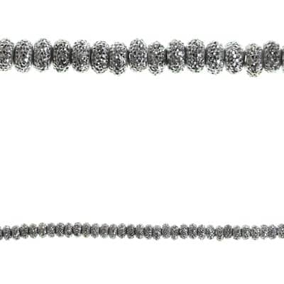 Silver Studded Resin Rondel Beads, 8mm by Bead Landing™ image