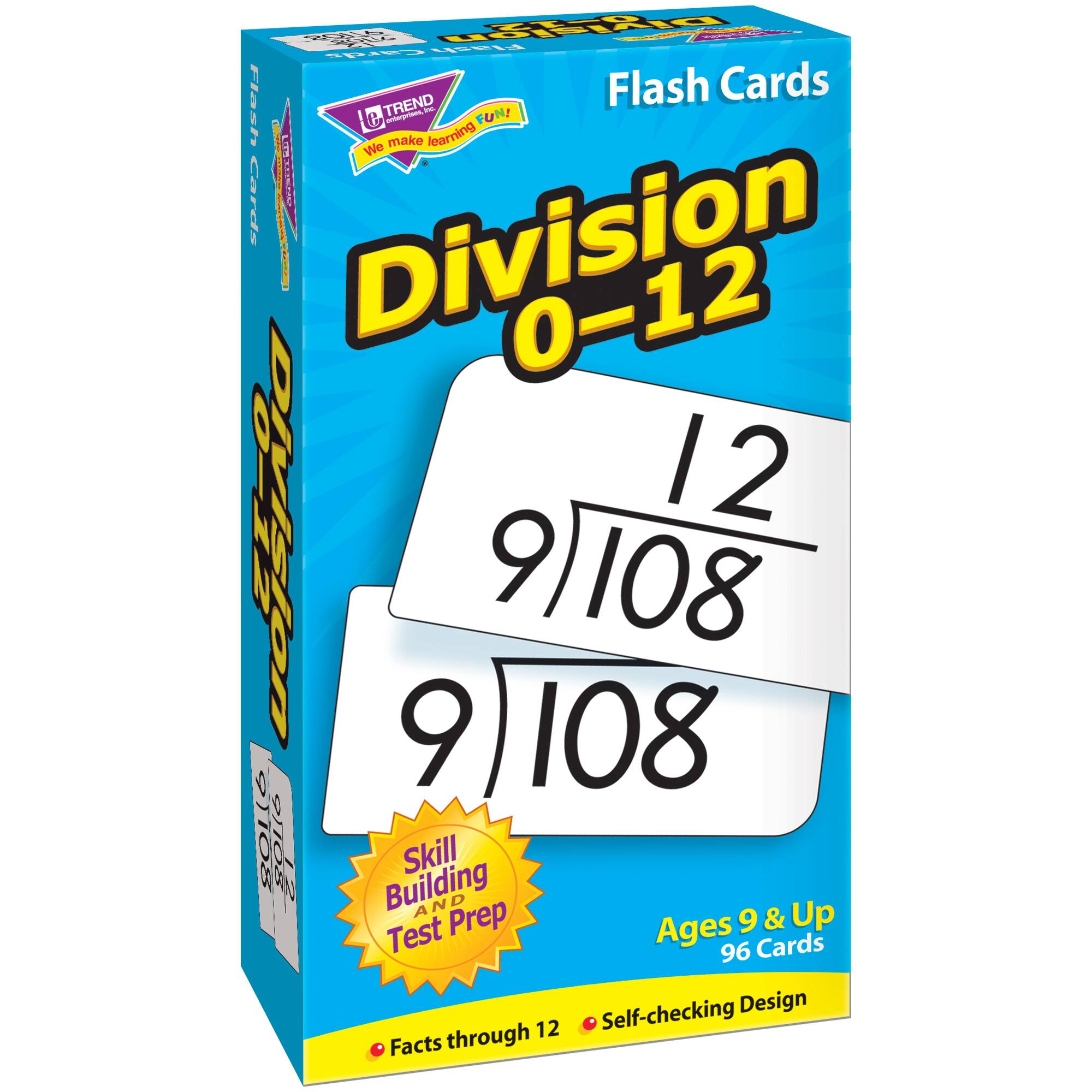 Trend Enterprises® Division 0-12 Skill Drill Flash Cards
