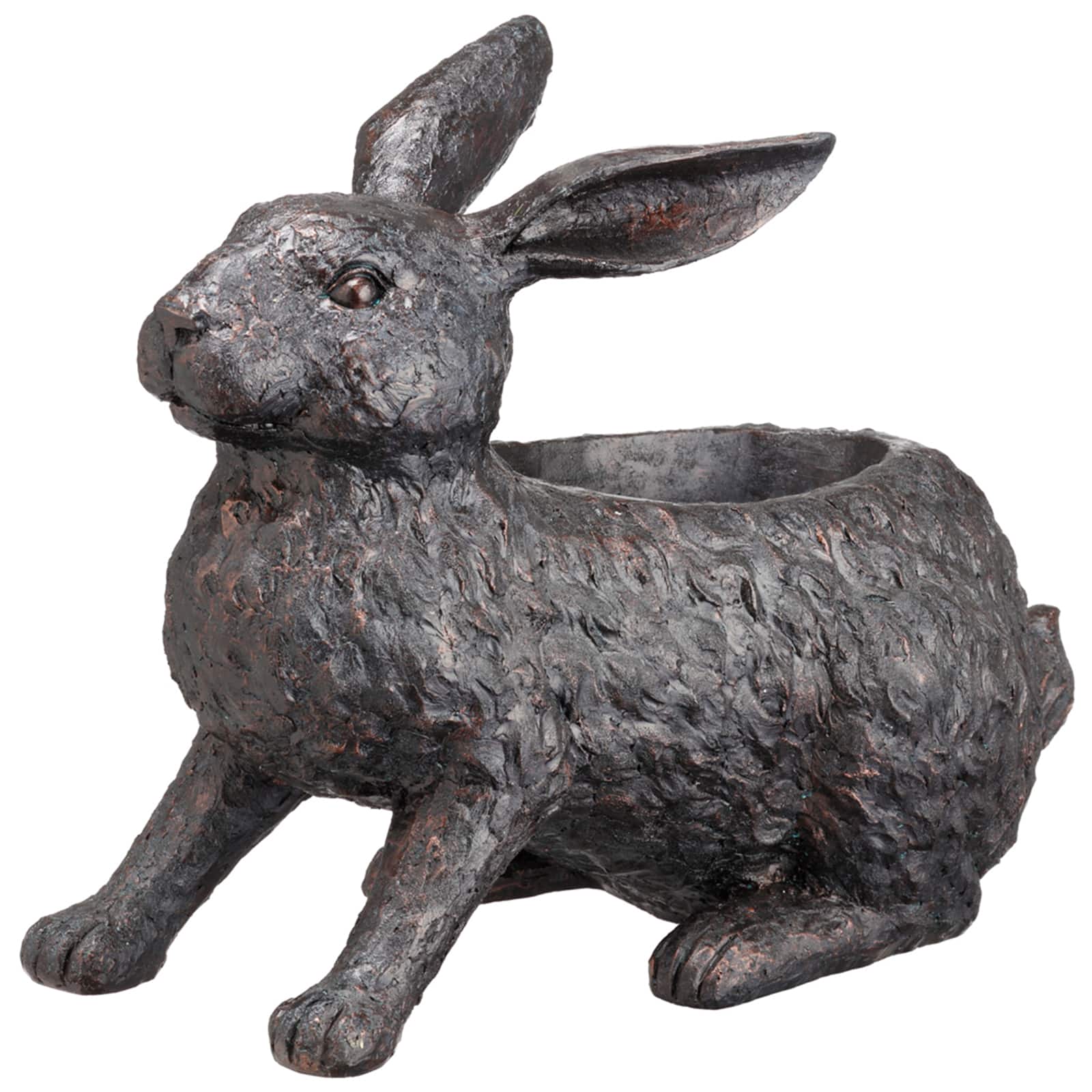 Bronze Bunny Planter