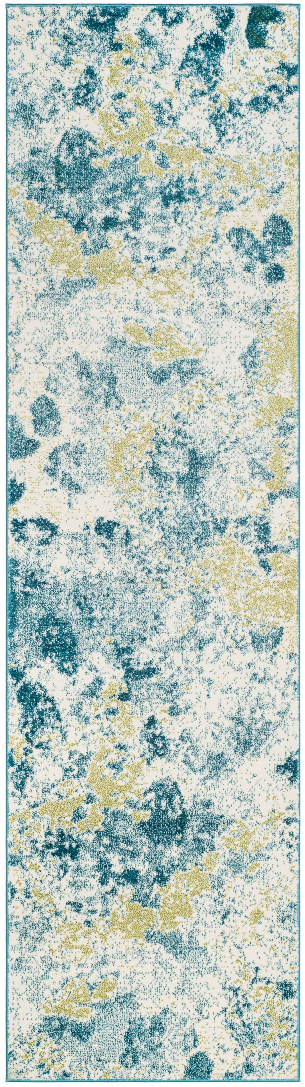 Water Color Contemporary 2&#x27;-2&#x22; X 8&#x27; Area Rug
