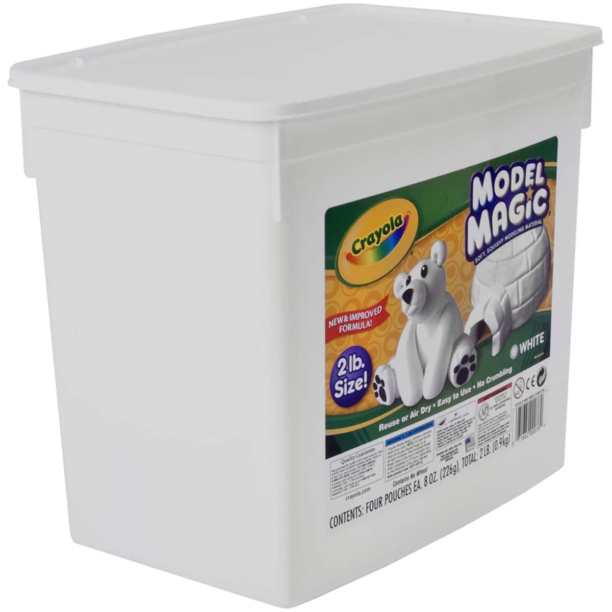 White Tub 2lbs Never Opened Crayola Model Magic White Clay 4 8oz Packs! 
