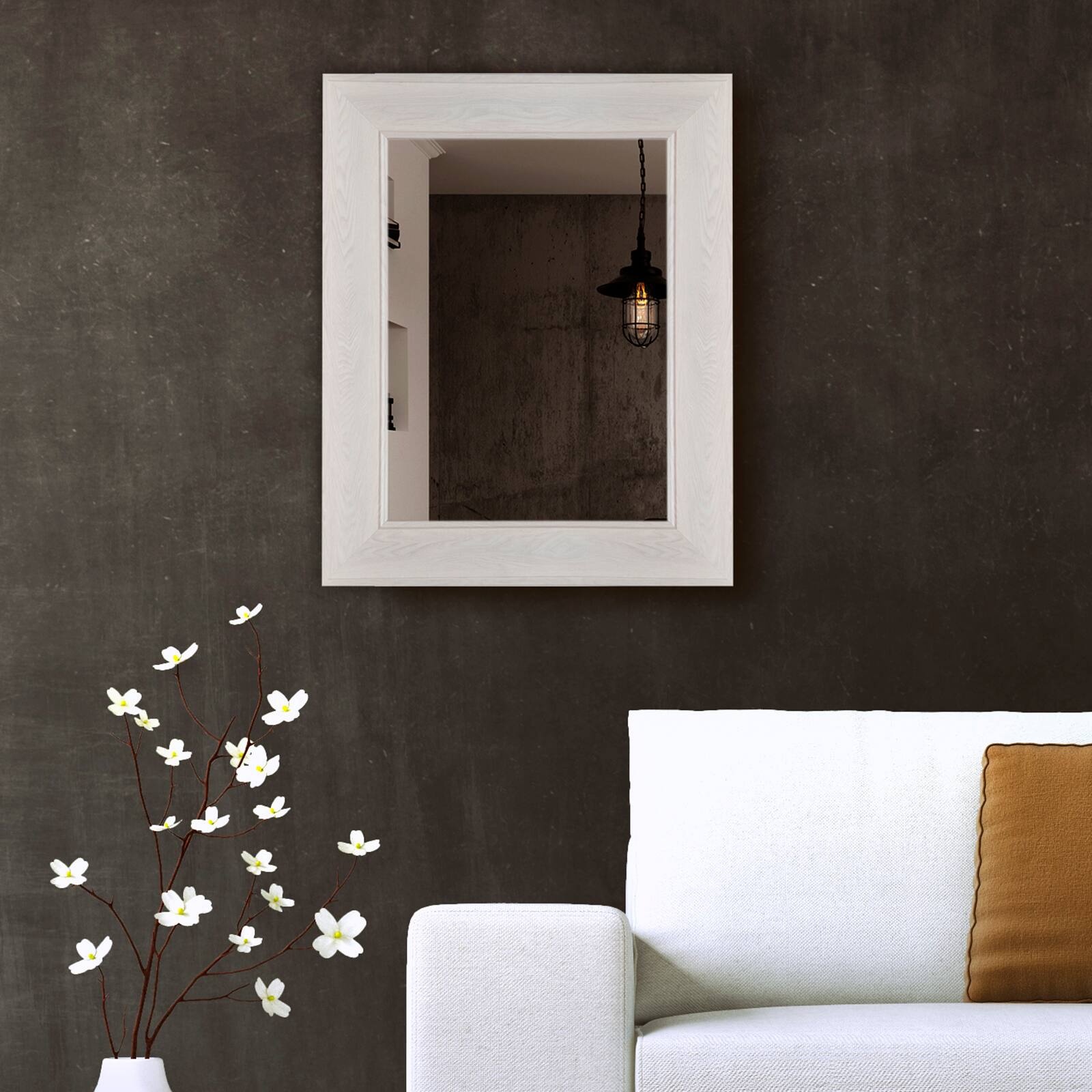Mirror with Whitewashed Frame By Studio D&#xE9;cor&#x2122;