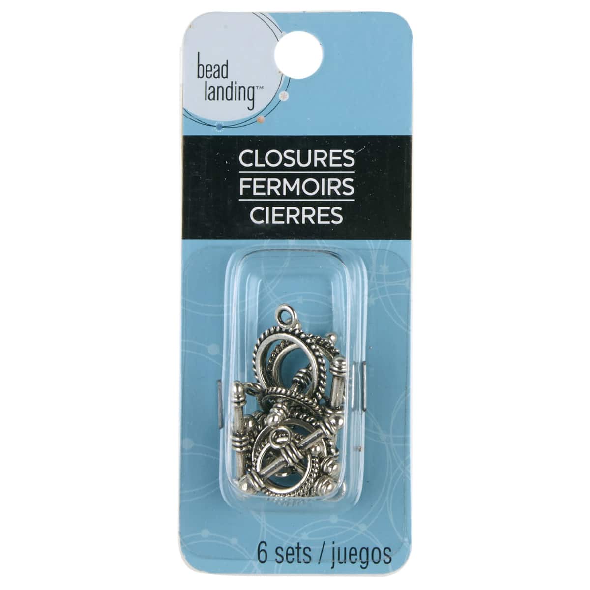 12 Packs: 6 ct. (72 total) Antique Silver Rope Edge Toggles by Bead Landing&#x2122;