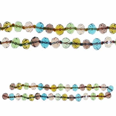 Multicolor Faceted Glass Rondelle Beads, 8mm by Bead Landing™ image