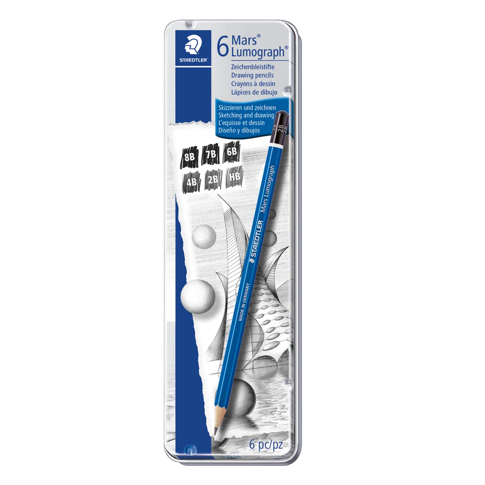 Staedtler® Mars® Lumograph® Drawing Pencils, Set Of 6