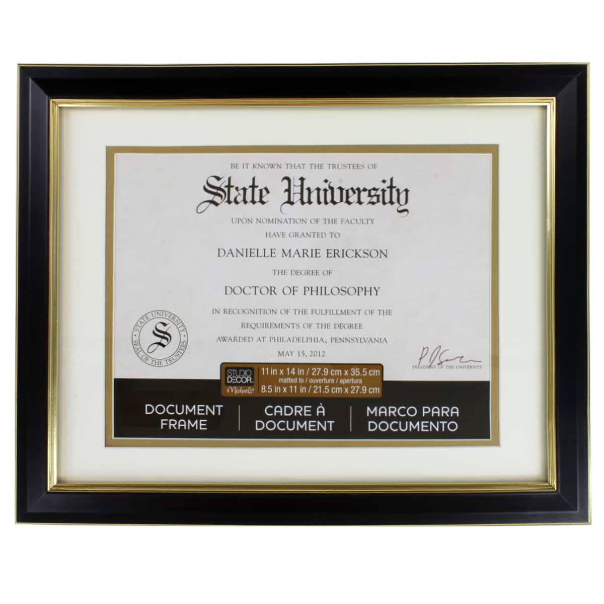 Custom Frame & Mat For Packer Stock Certificates