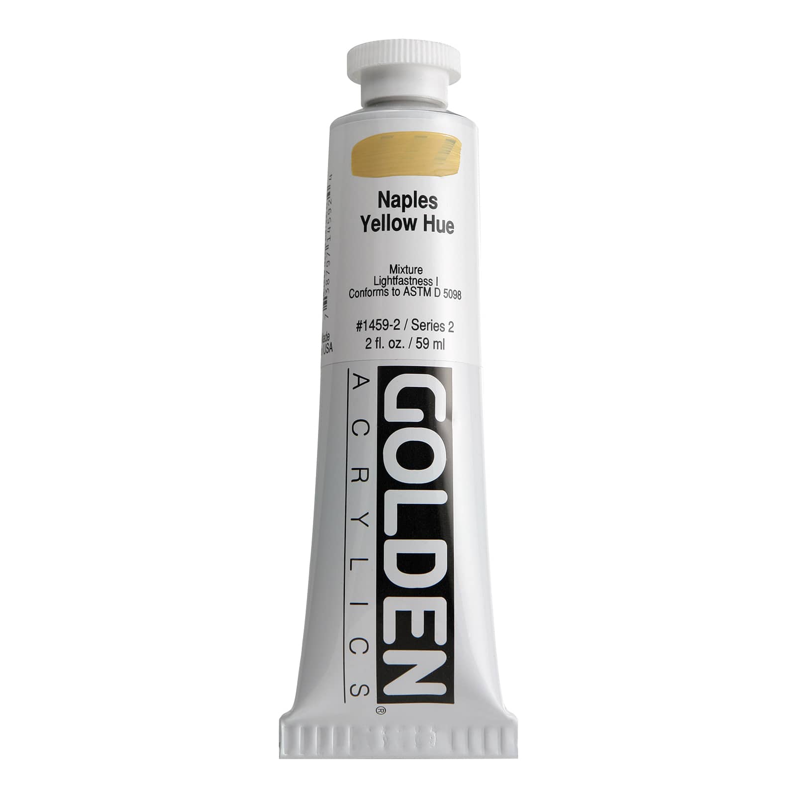 Golden Heavy Body Acrylic Paint, 2 oz in Naples Yellow Hue