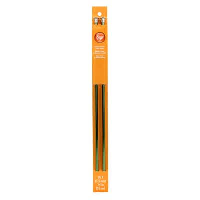 14"" Anodized Aluminum Knitting Needles by Loops & Threads® image