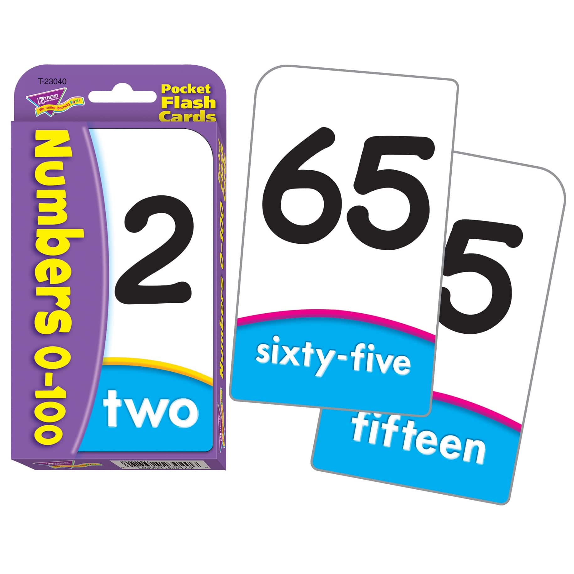 Numbers 0-100 Pocket Flash Cards, 12 Sets