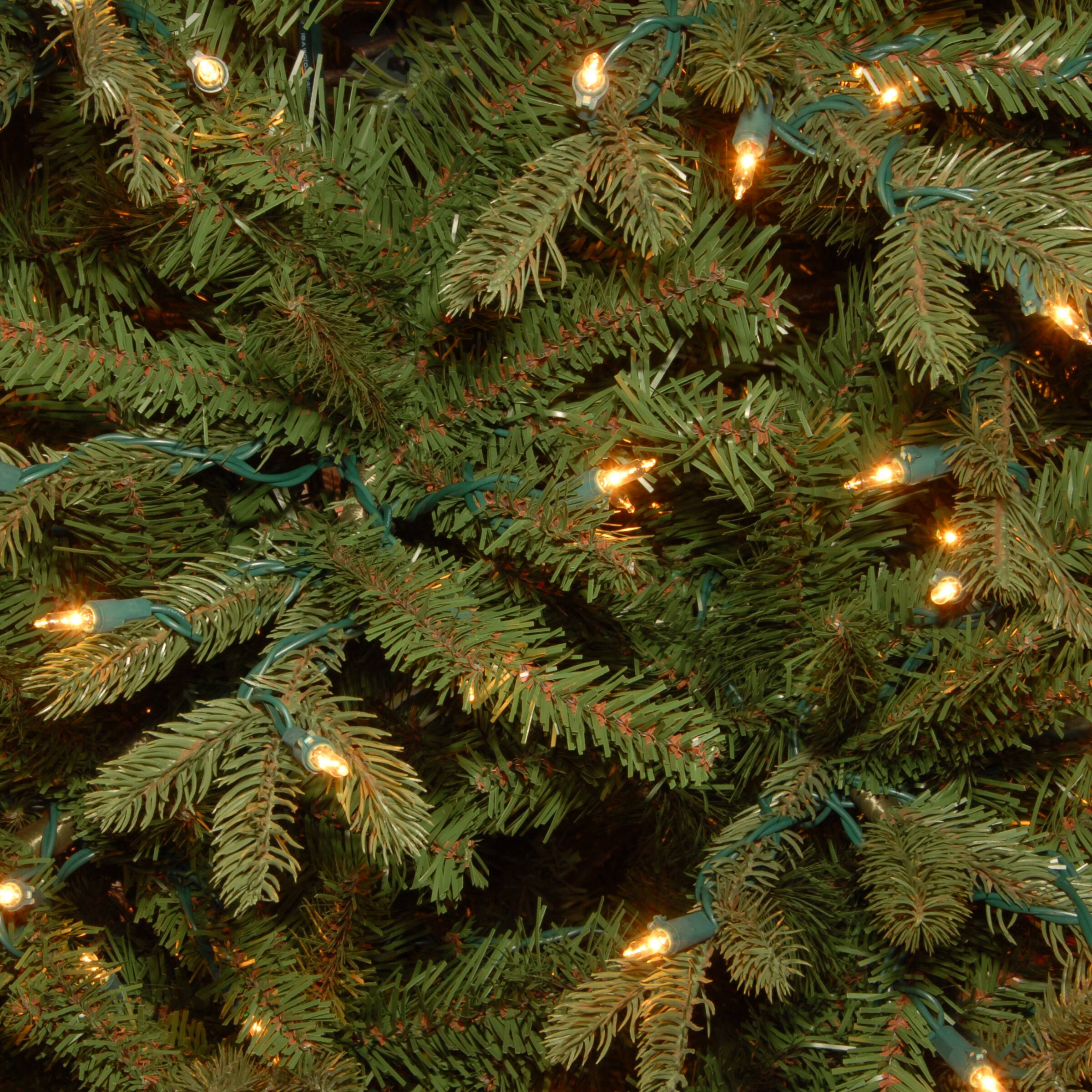 12 Ft. Pre-Lit Feel Real&#xAE; Tiffany Fir Slim Artificial Christmas Tree, Clear Lights