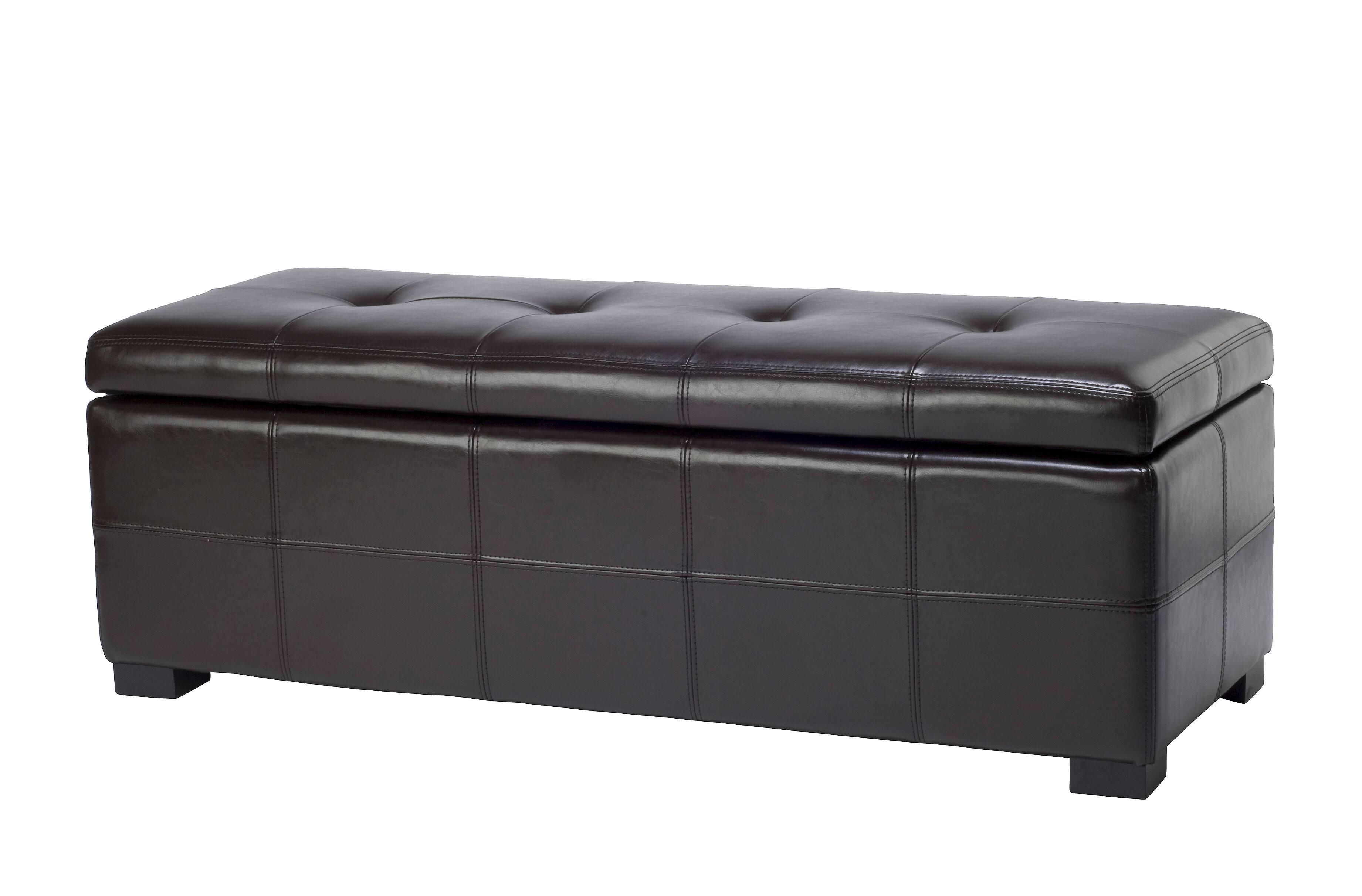 Maiden Large Tufted Storage Bench in Brown