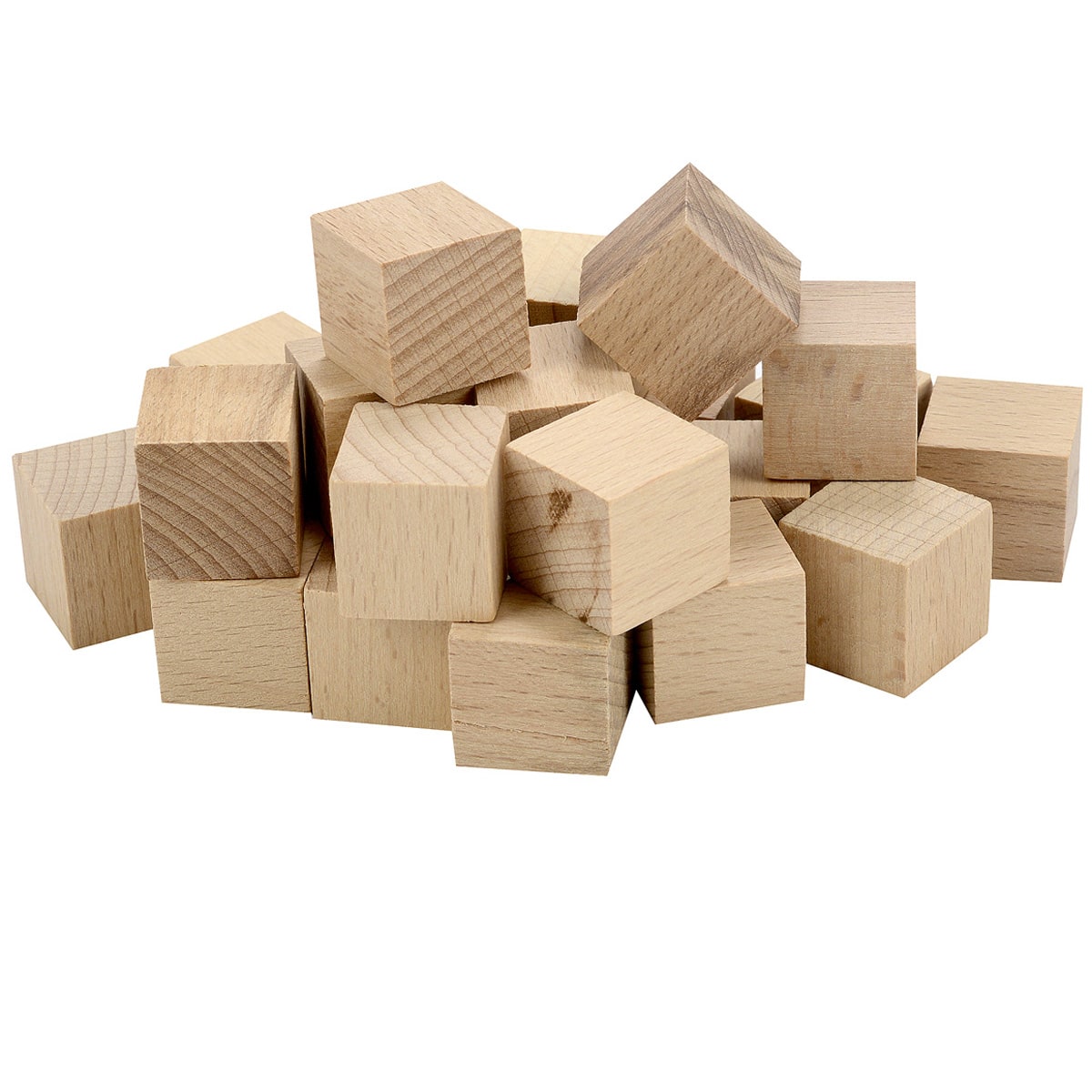 Qty 30-2" x 2" Wood Craft Blocks  2x2x2 Wood Cubes NATURAL Unfinished 
