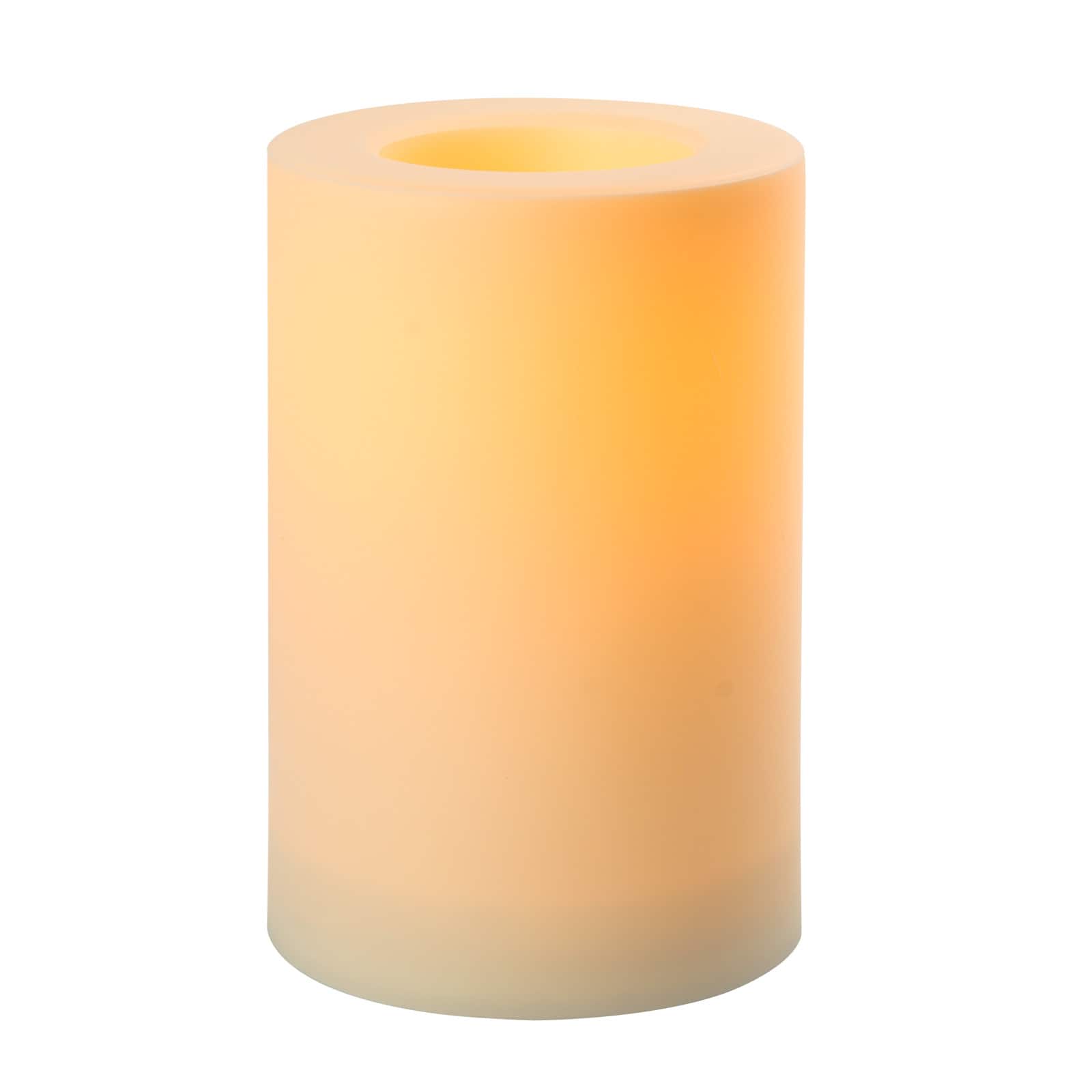 White 6" x 9" LED Outdoor Pillar Candle By Ashland®