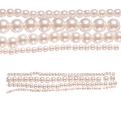 Pink Round Glass Pearl Beads By Bead Landing™