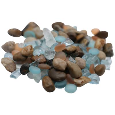 Mixed Glass & Stone Pebbles By Ashland™