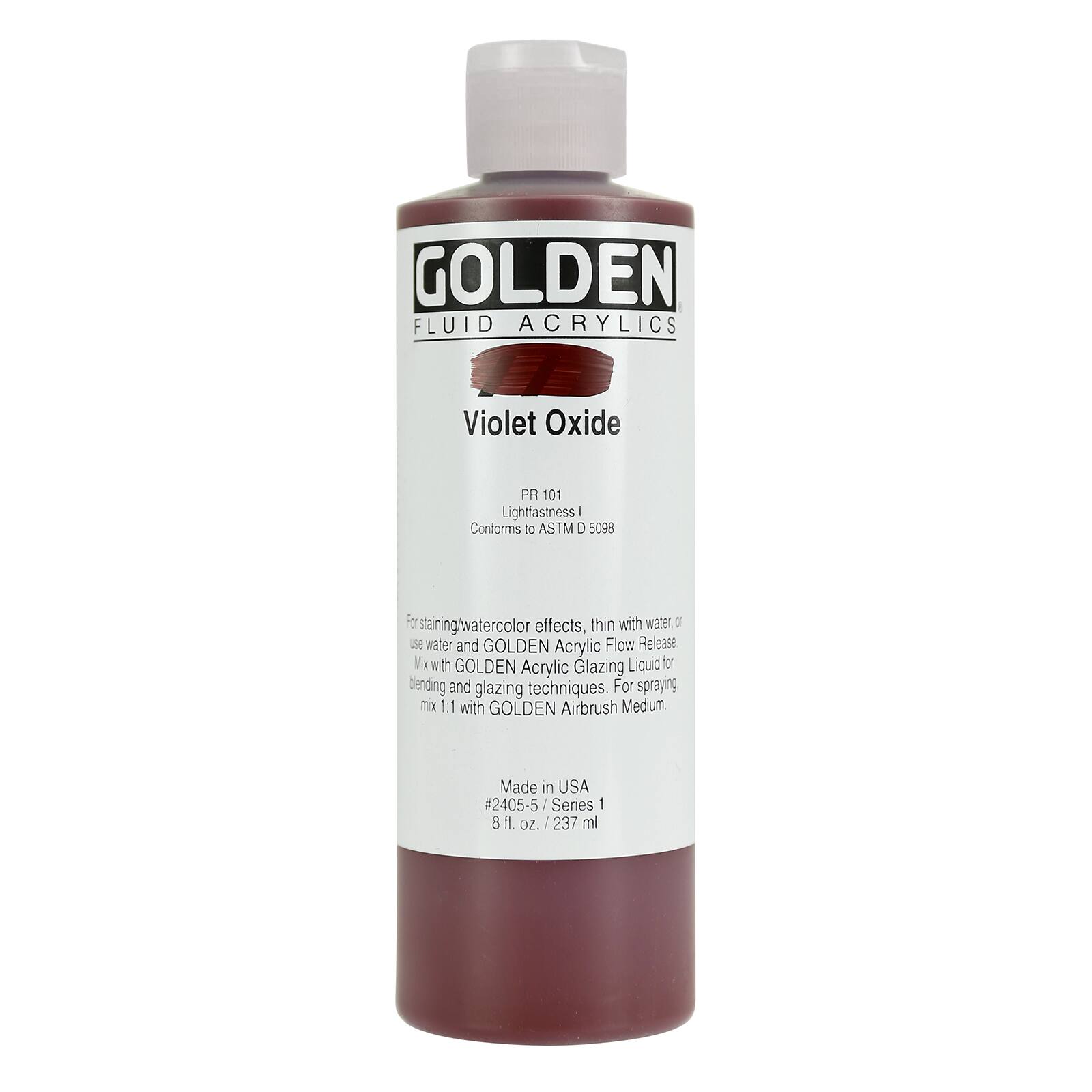 Golden Fluid Acrylics, 8 oz Paint in Violet Oxide