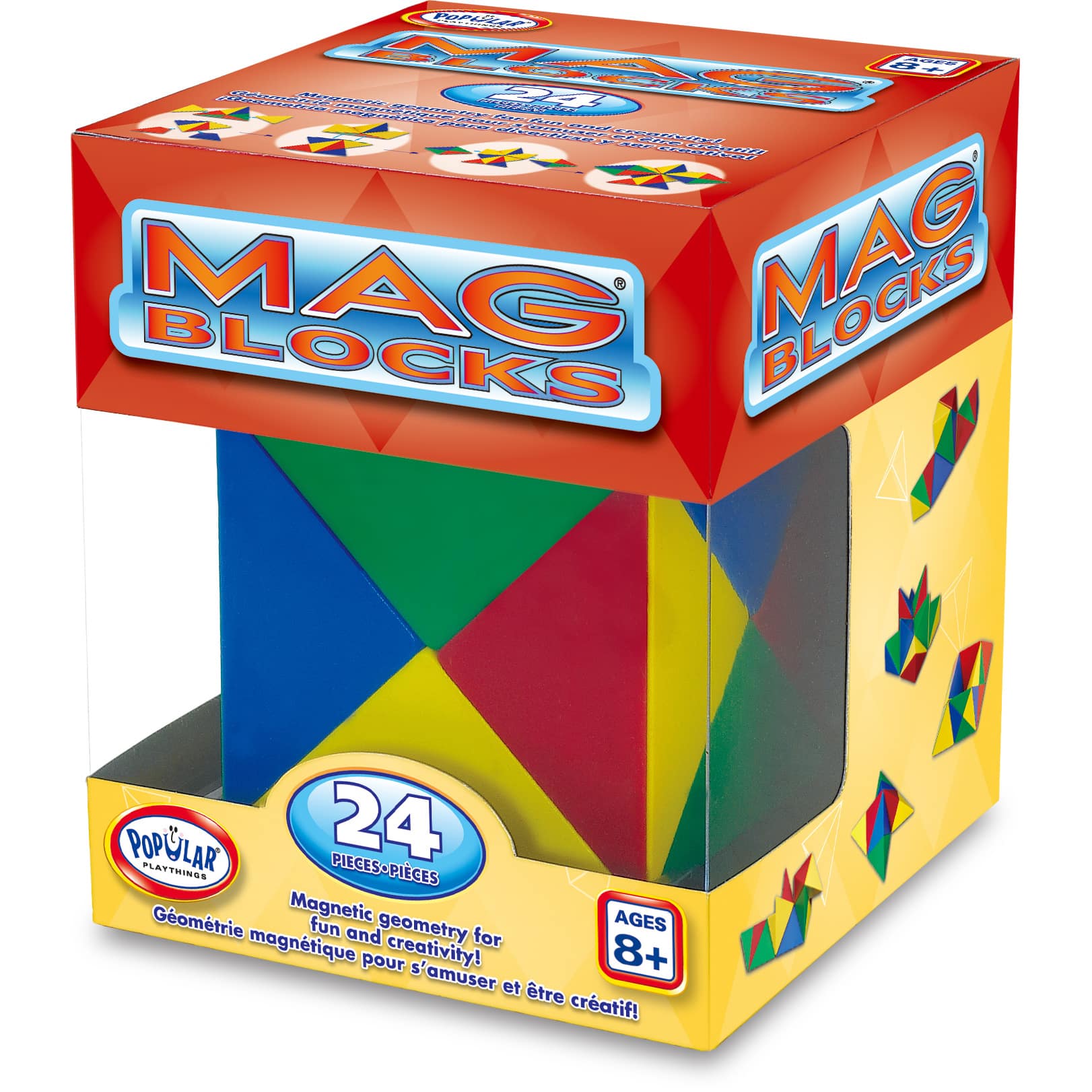 Popular Playthings&#xAE; Mag-Blocks&#xAE; 24-Piece Set