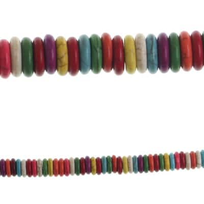 Bead Gallery® Large Howlite Rondelle Stone Beads image