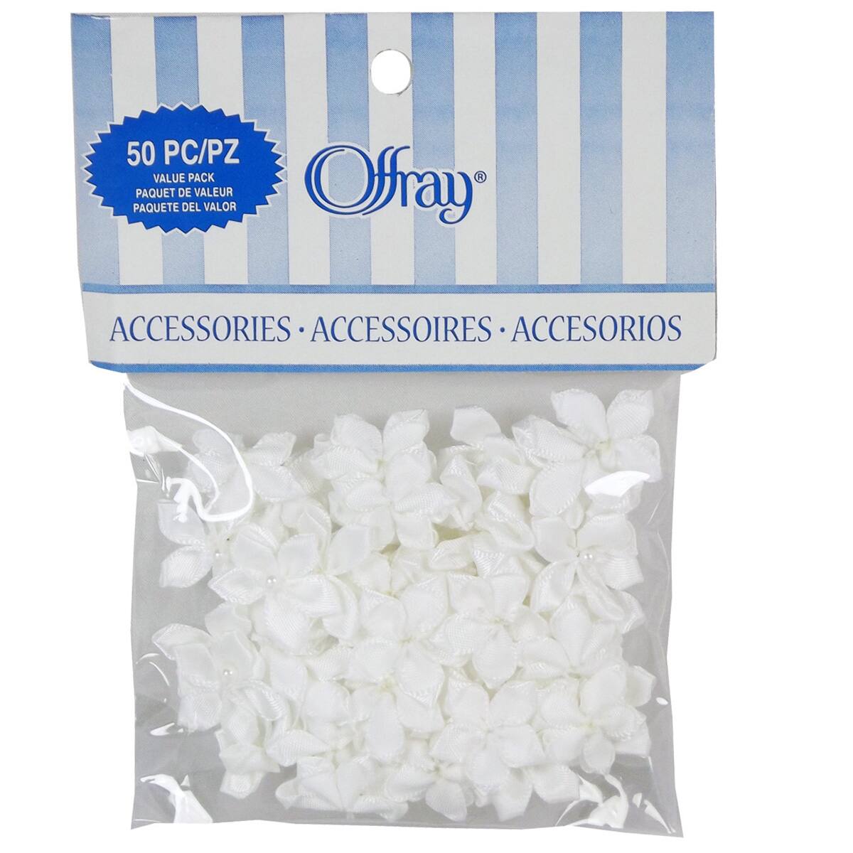 Offray&#xAE; Flower Embellishments with Pearl Center