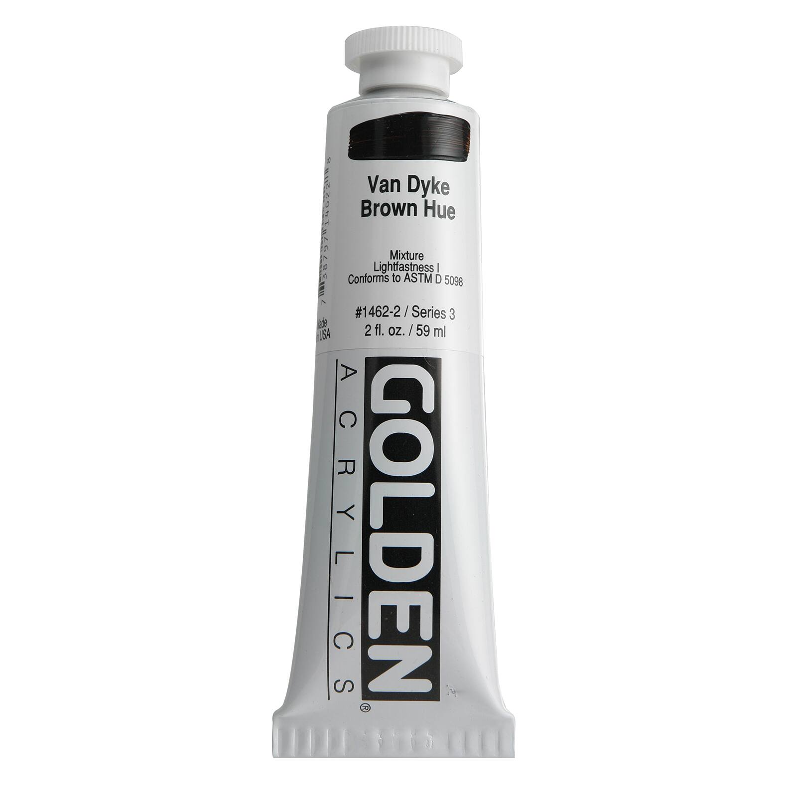 Golden Heavy Body Acrylic Paint, 2 oz in Van Dyke Brown Hue