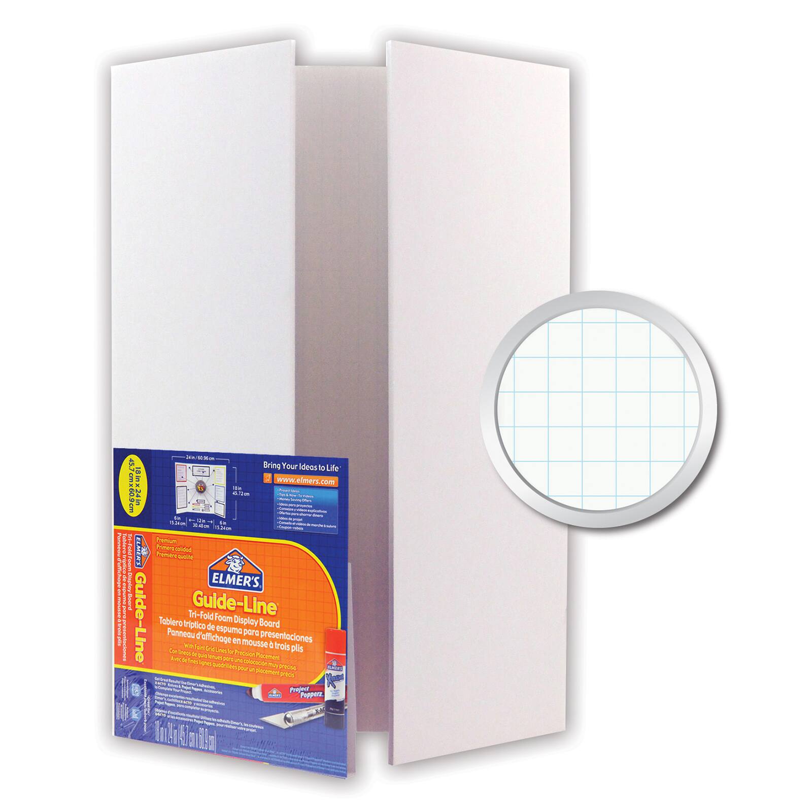 Elmers Tri-Fold Premium Foam Display Board Pack of 12 36x48 Inch Black 