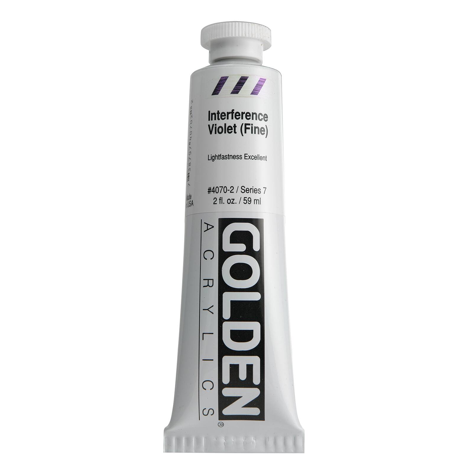 Golden Artist Colors Interference Acrylic Paint, 2 oz in Interference Violet (Fine)