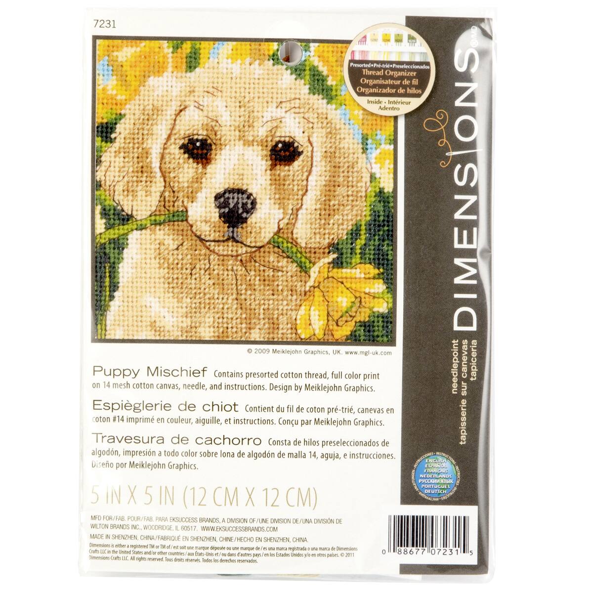Avoir Images Dimensions Needlepoint Kit Puppy Mischief actualisé salutations