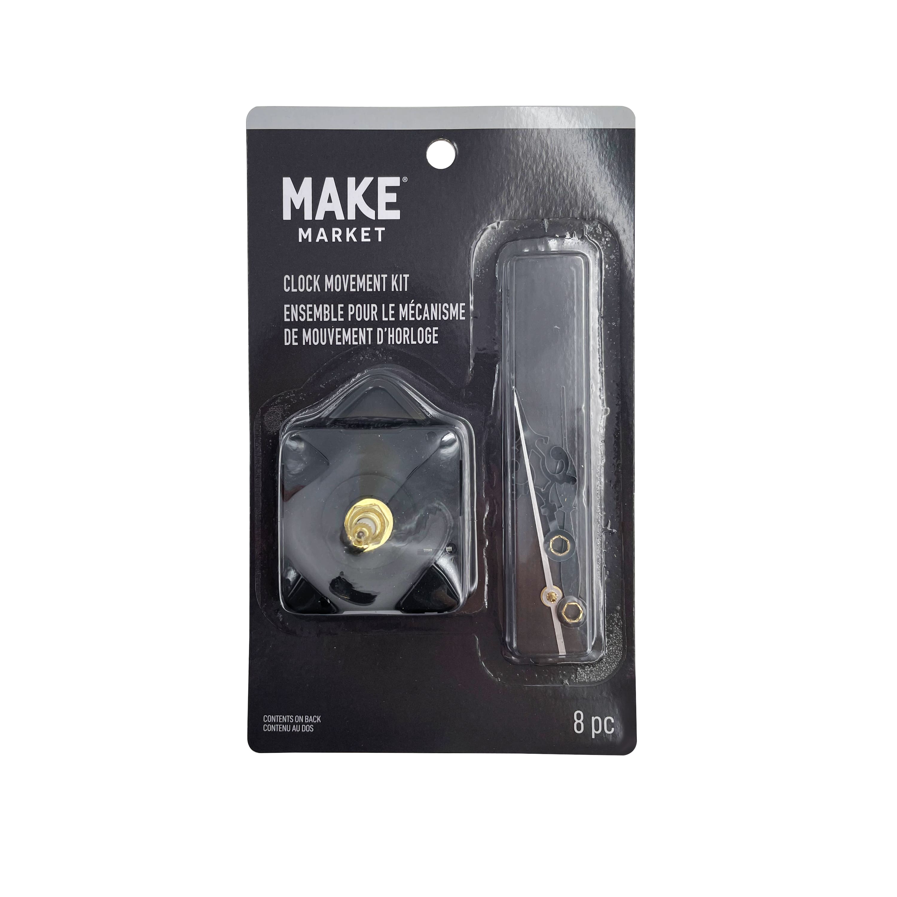 3/8" Clock Movement Kit with Black Hands by Make Market®