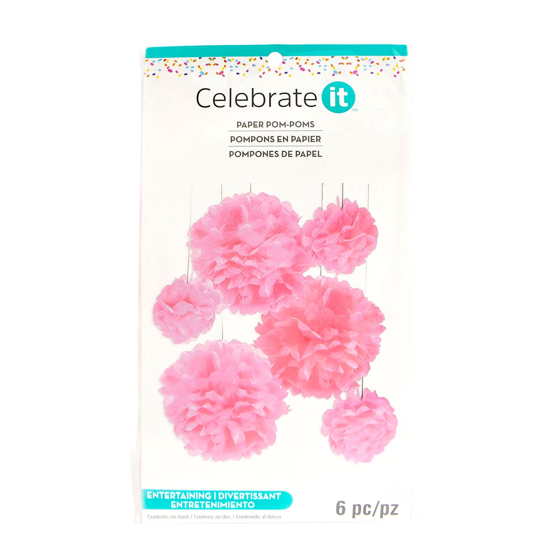Light Pink Paper Pom Poms By Celebrate It™
