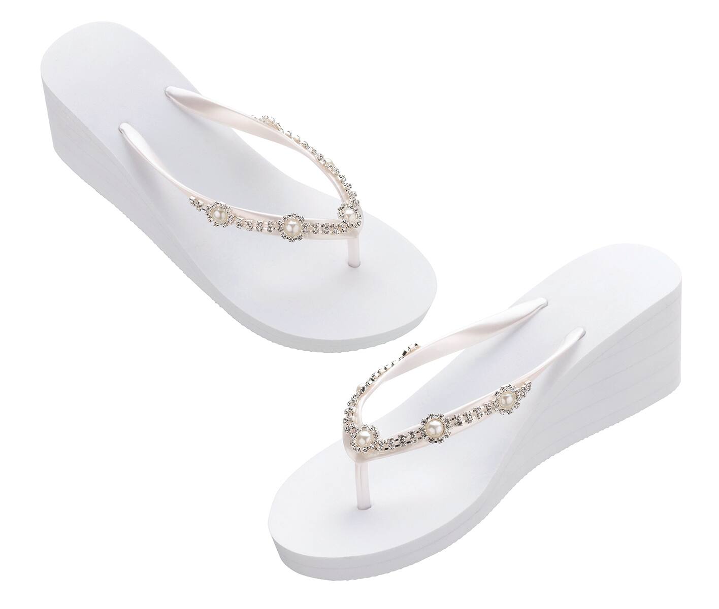 small wedge flip flops