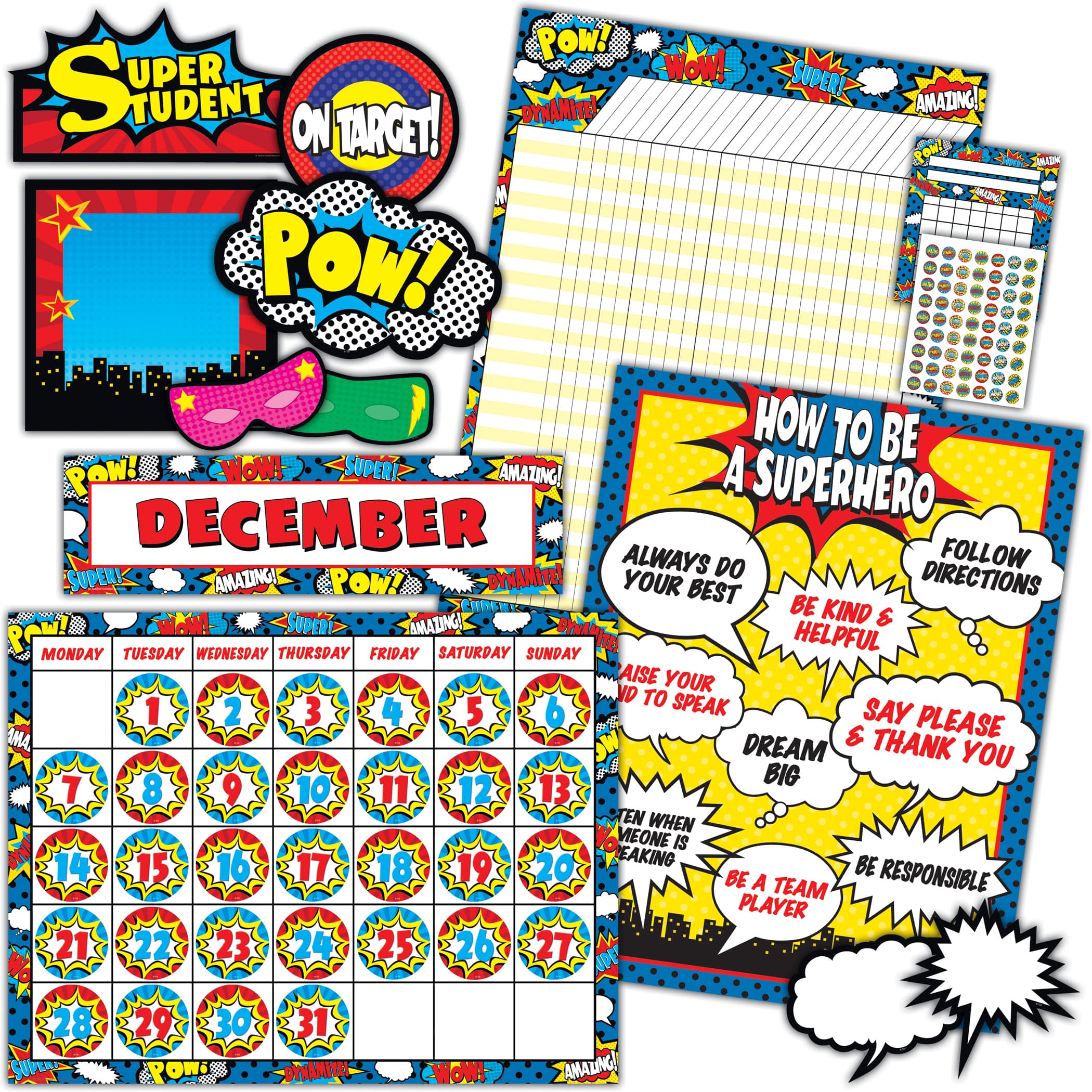 Superhero Classroom Set By Teacher Created Resources