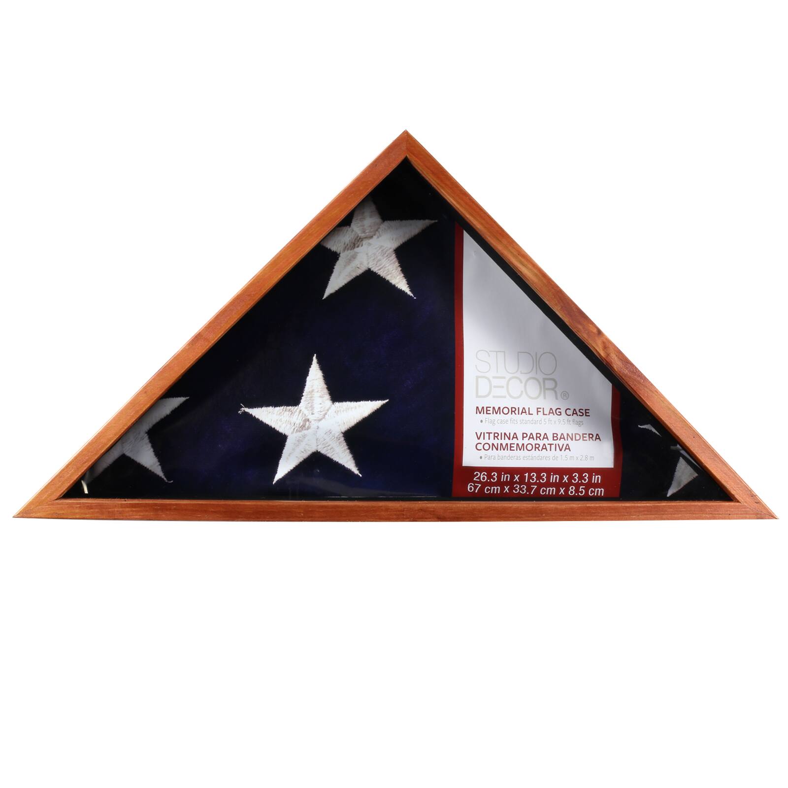 BHealthLife 5' x 9.5' Flag Display Case for Burial Funeral Veteran Military Flag Holder Frame Shadow Box