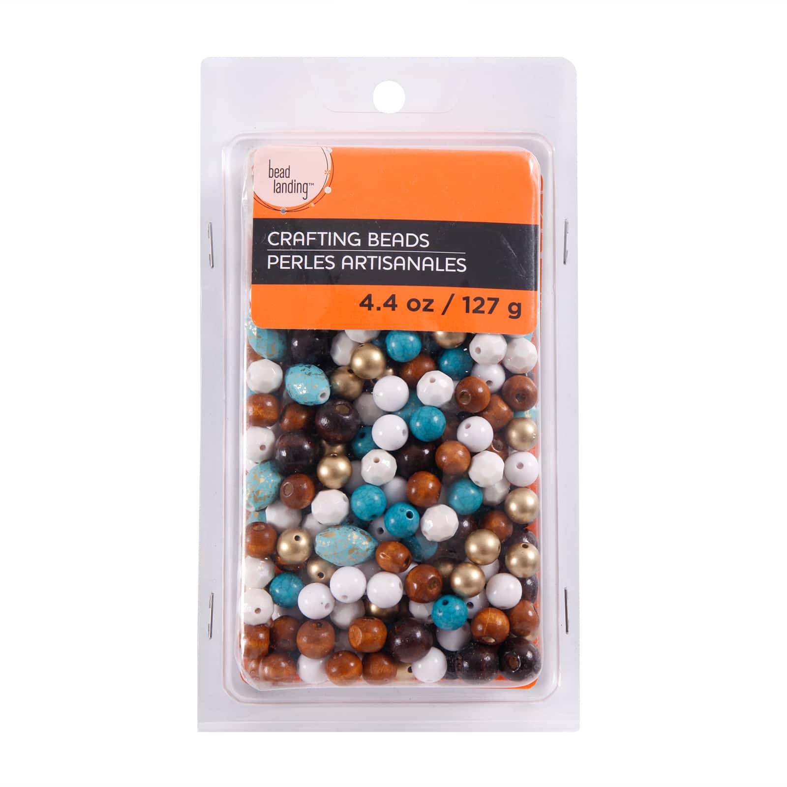 12 Pack: Mixed White, Brown & Turquoise Craft Beads by Bead Landing™