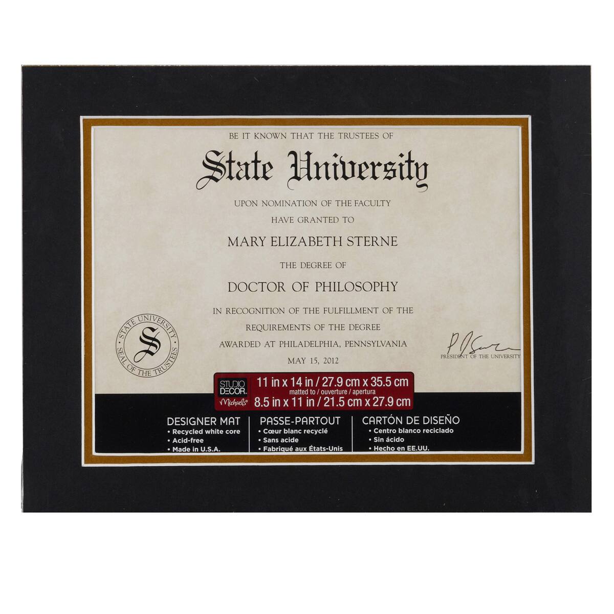8.5" x 11" Document Mat by Studio Décor®