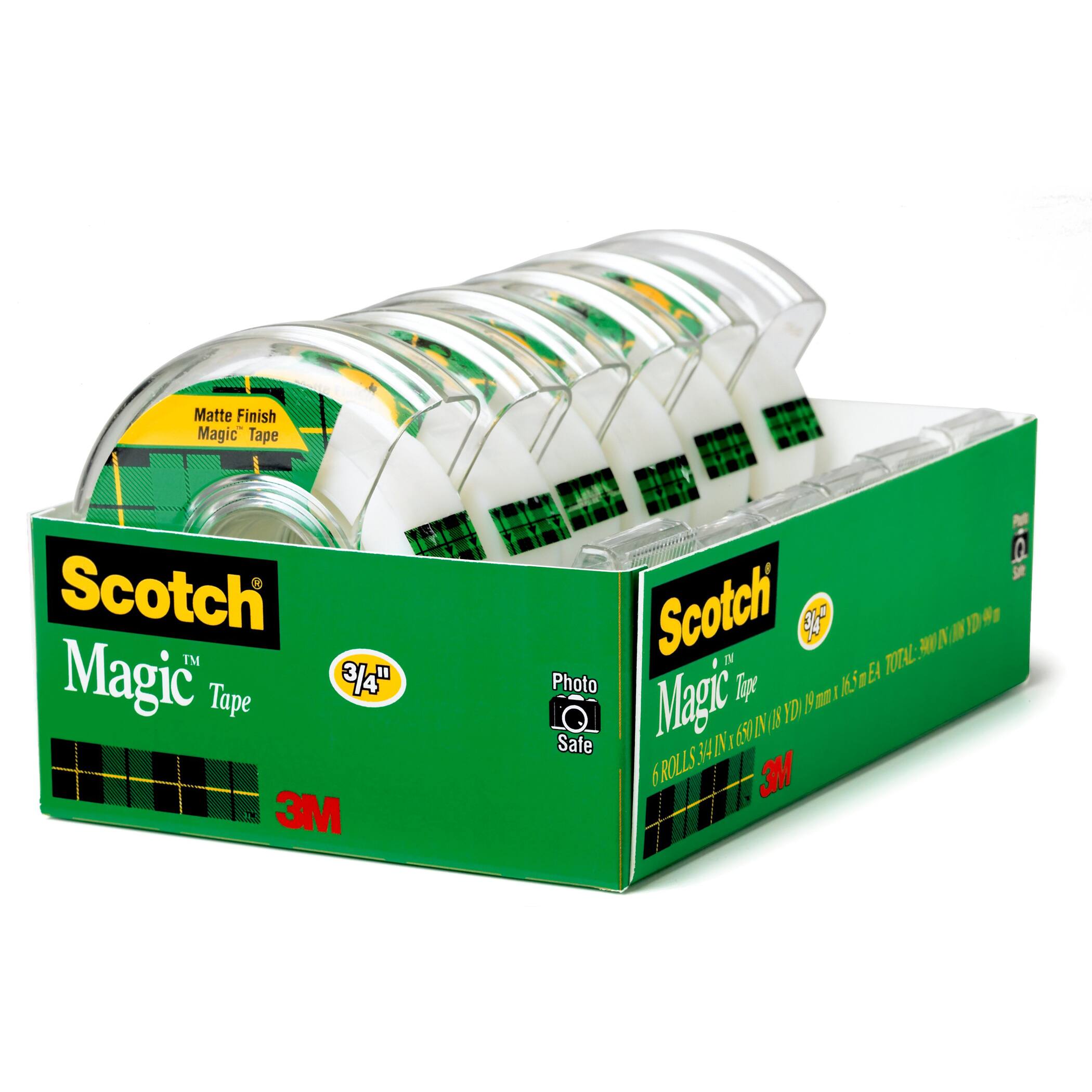 5 Rolls Lot of Scotch Matte Finish Magic Tape 