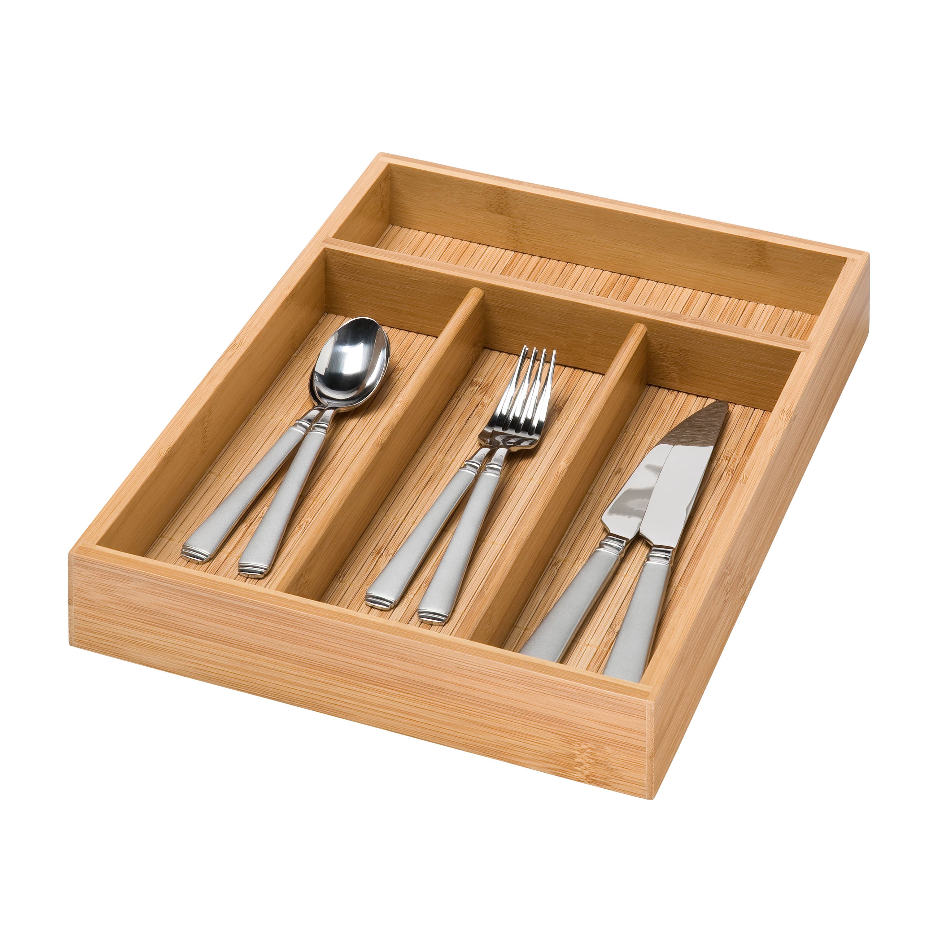 Honey Can Do Bamboo 4 Compartment Cutlery Tray