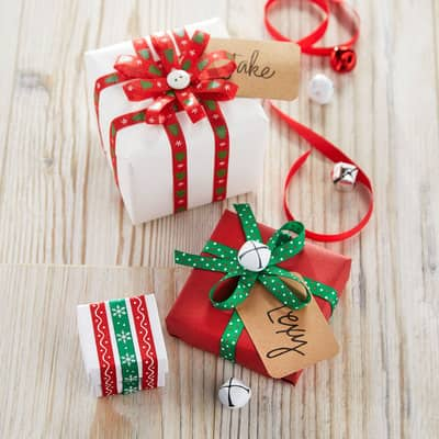 Christmas Narrow Ribbon-Wrapped Gifts | Projects | Michaels