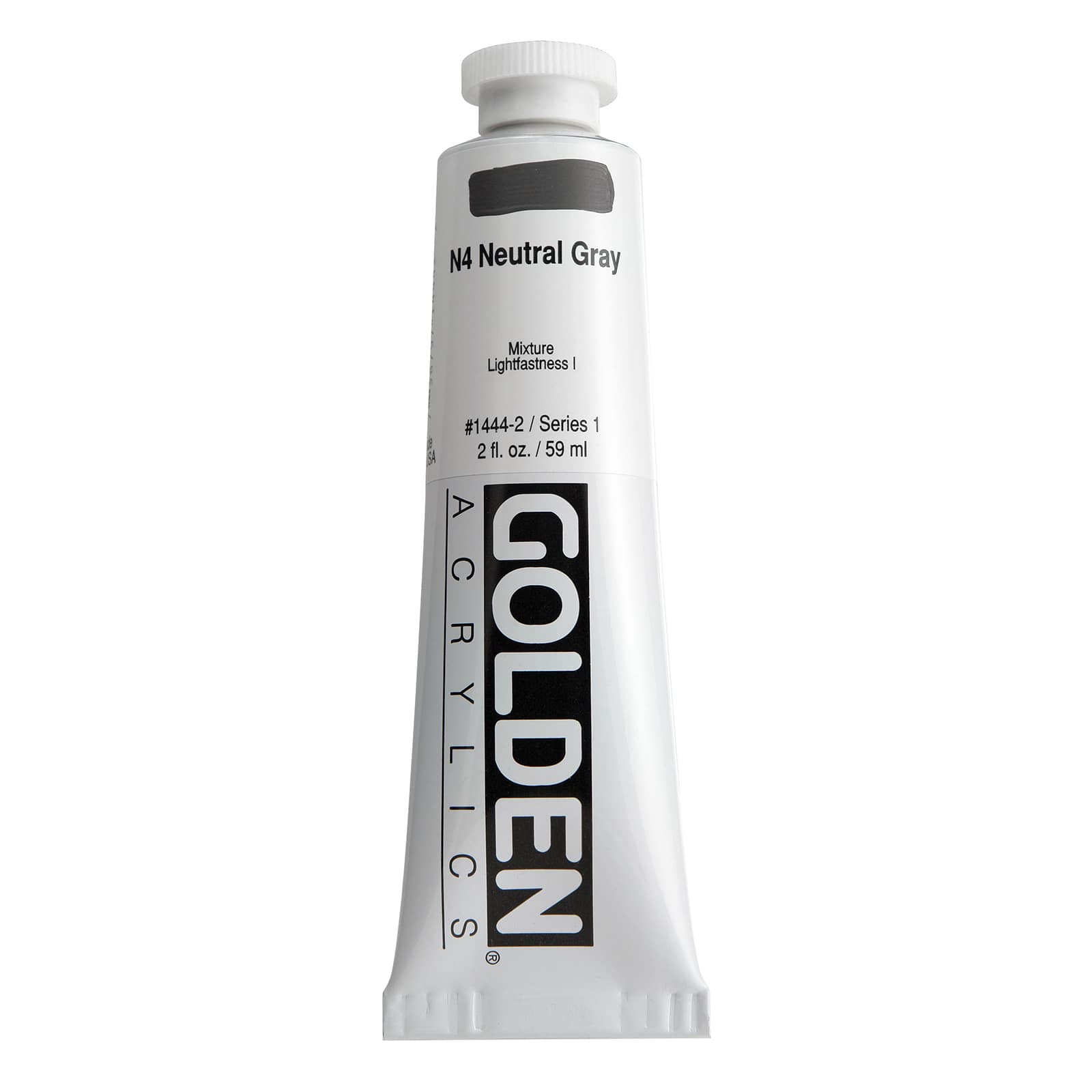 Golden Heavy Body Acrylic Paint, 2 oz in N4 Neutral Gray