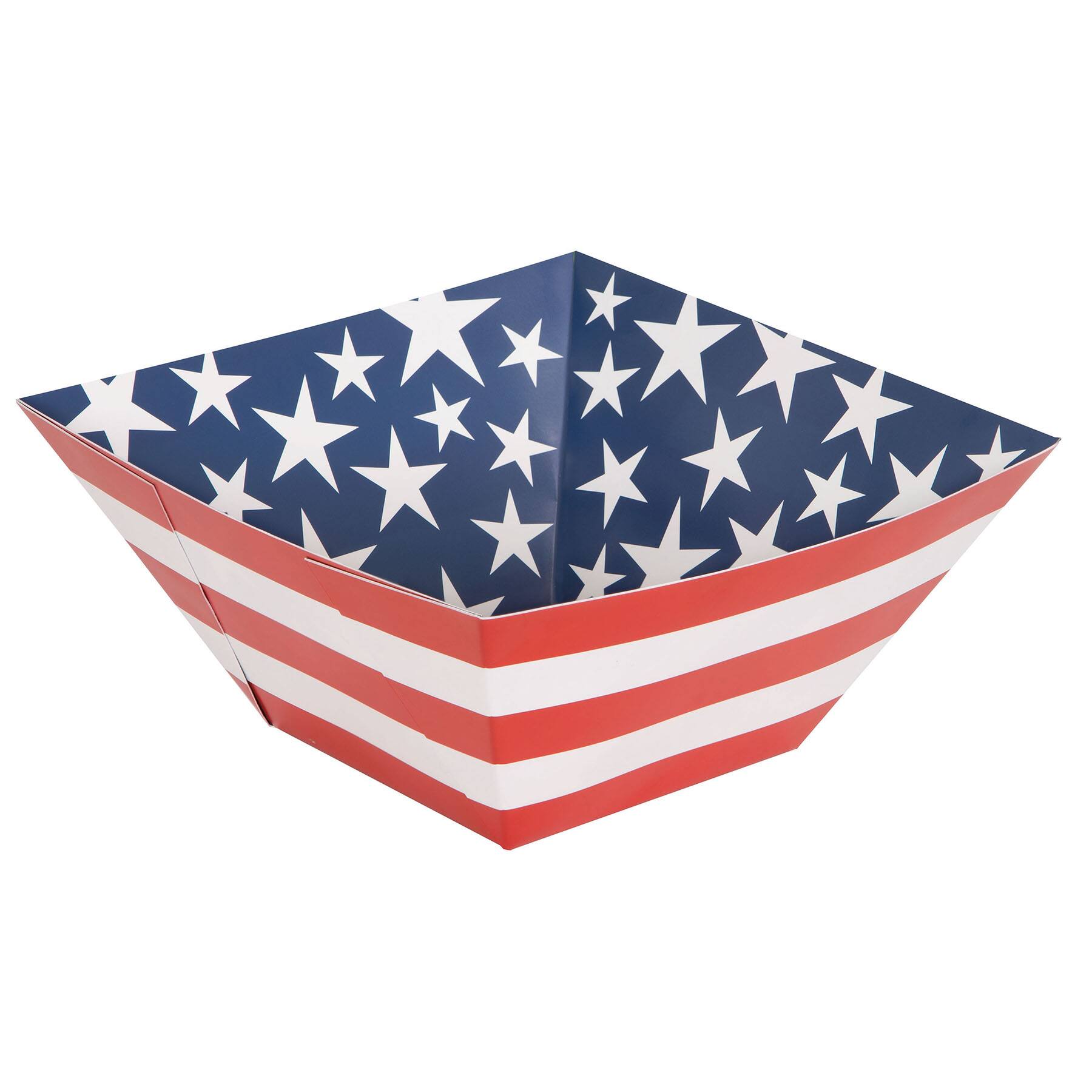 Stars and Stripes 4th of July Square Paper Bowl By Unique | Michaels®