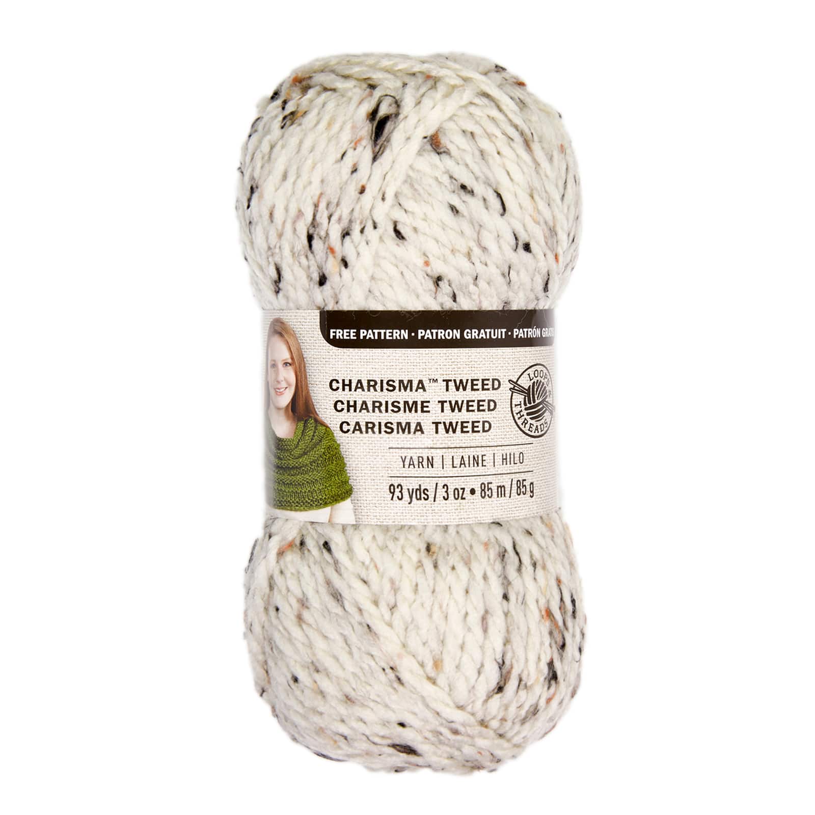 Heathered Tweed™ Yarn by Loops & Threads® in Oat, 5.29