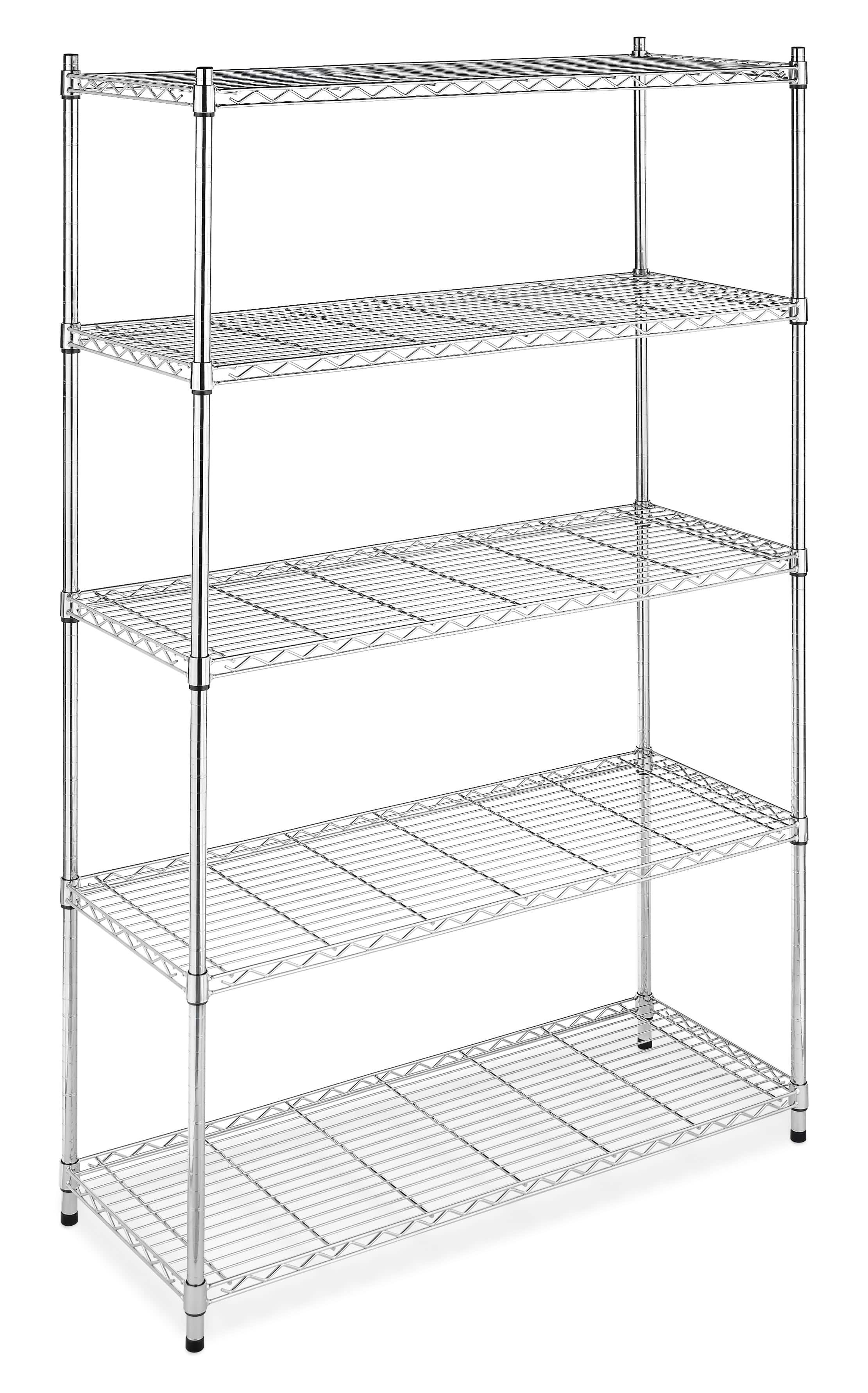 Whitmor Supreme Large 5-Tier Shelving, Chrome
