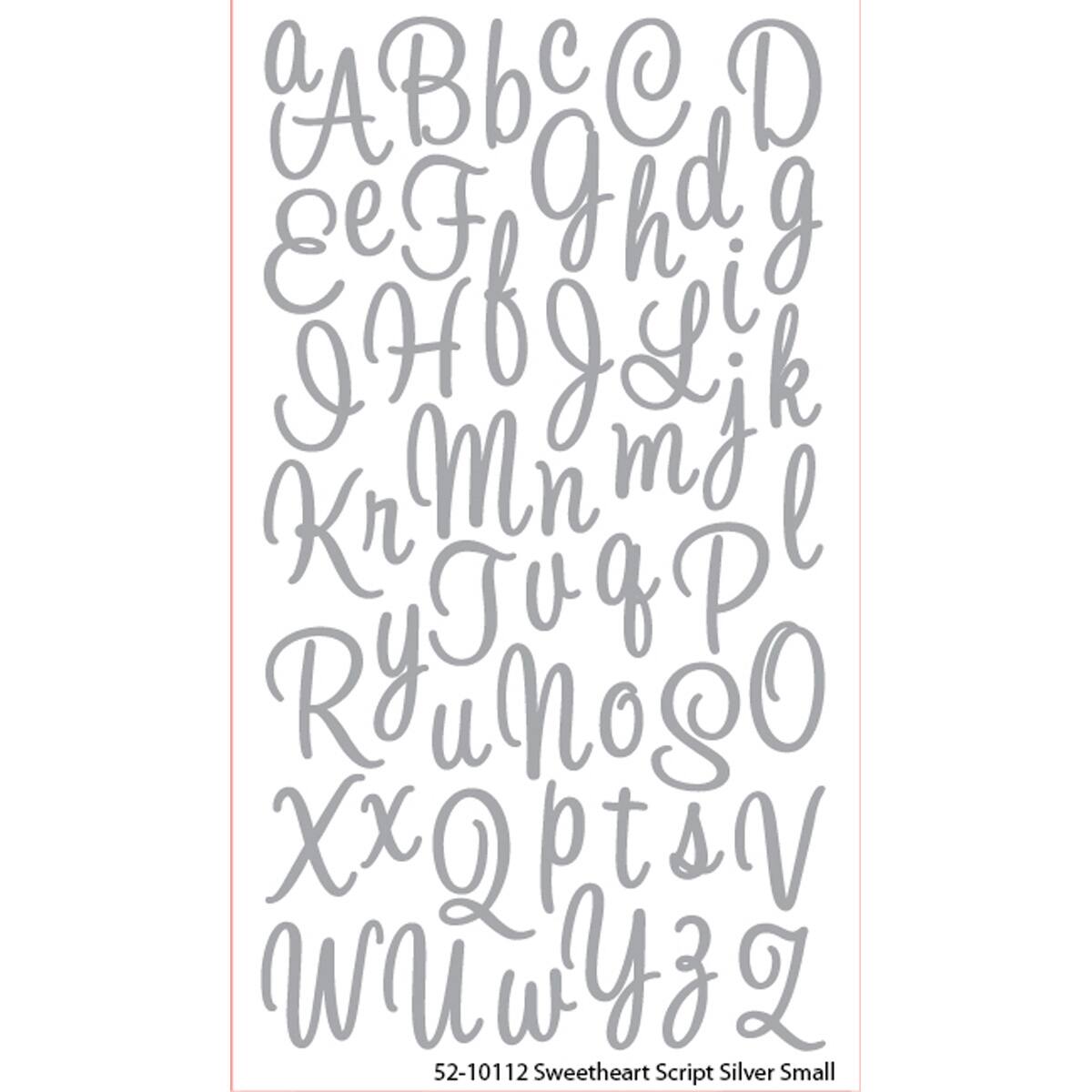 Sticko Alphabet Stickers - White Futura Bold Small - Alphabet