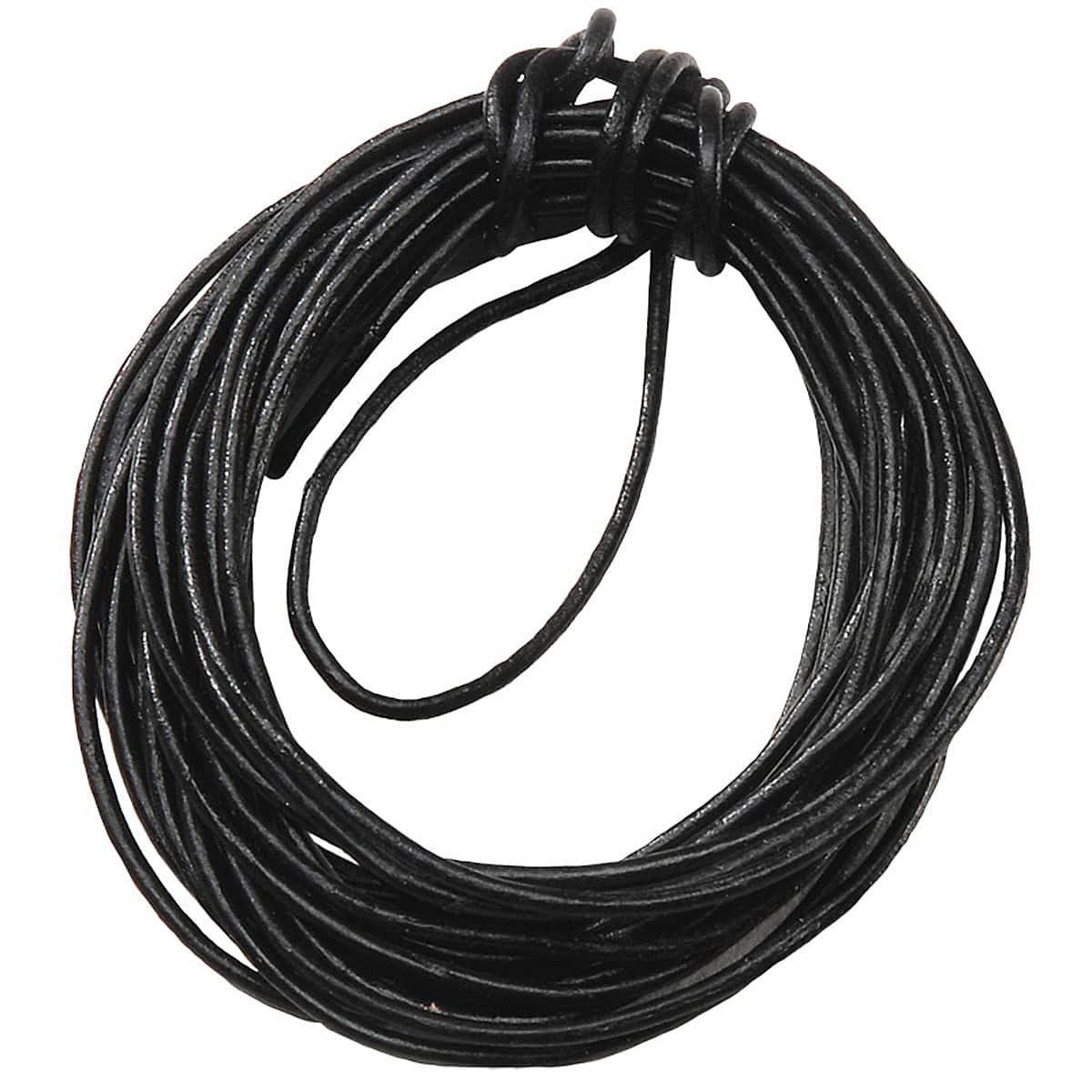 12 Pack: Black Leather Cord by Bead Landing™
