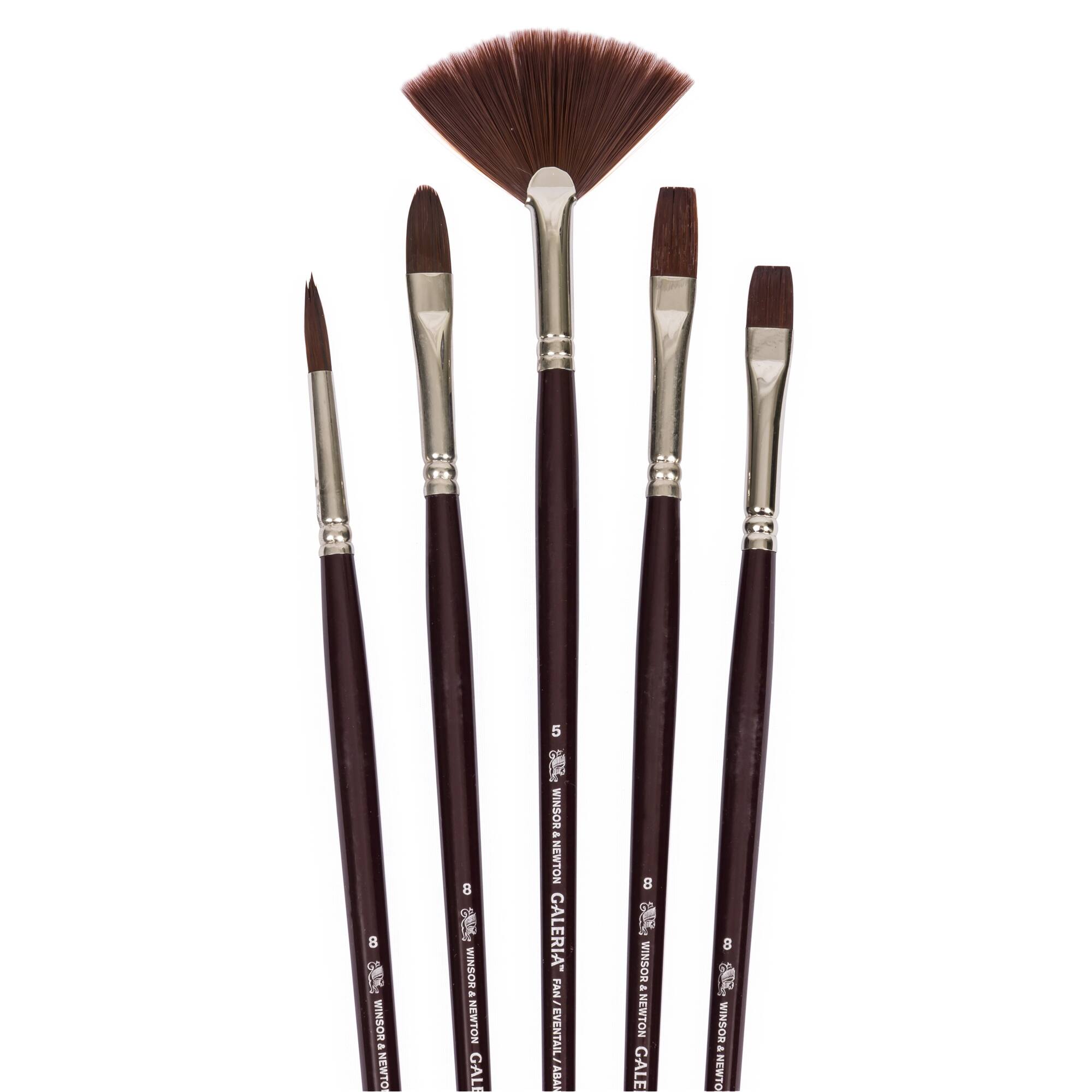 Winsor & Newton® Galeria® Long Handle 5 Piece Brush Set
