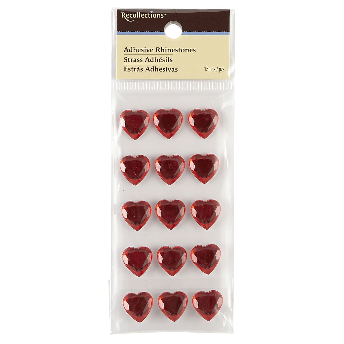 Recollections™ Adhesive Rhinestones, Red
