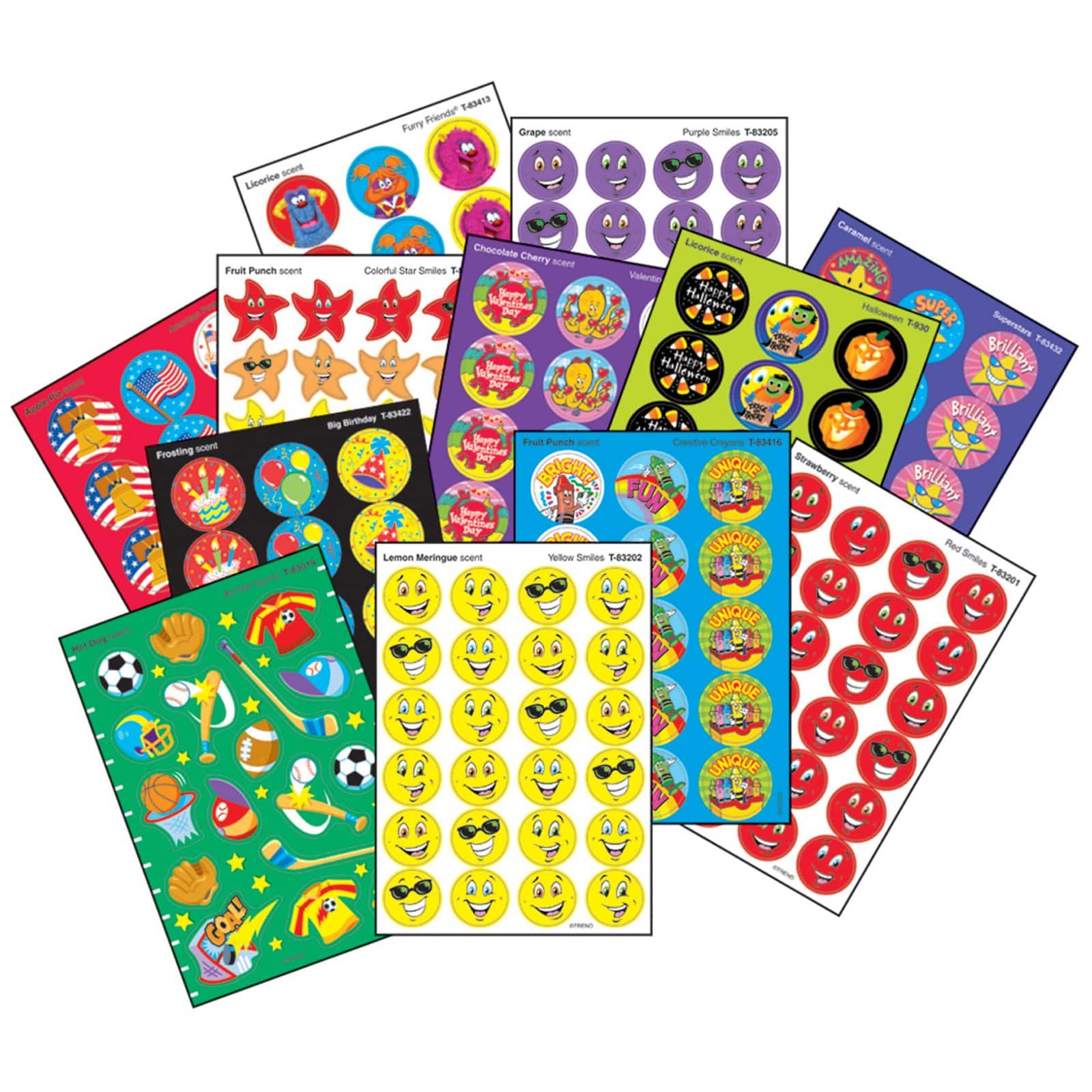 Trend Enterprises&#xAE; Super Assortment Stickers, 6 Pack Bundle