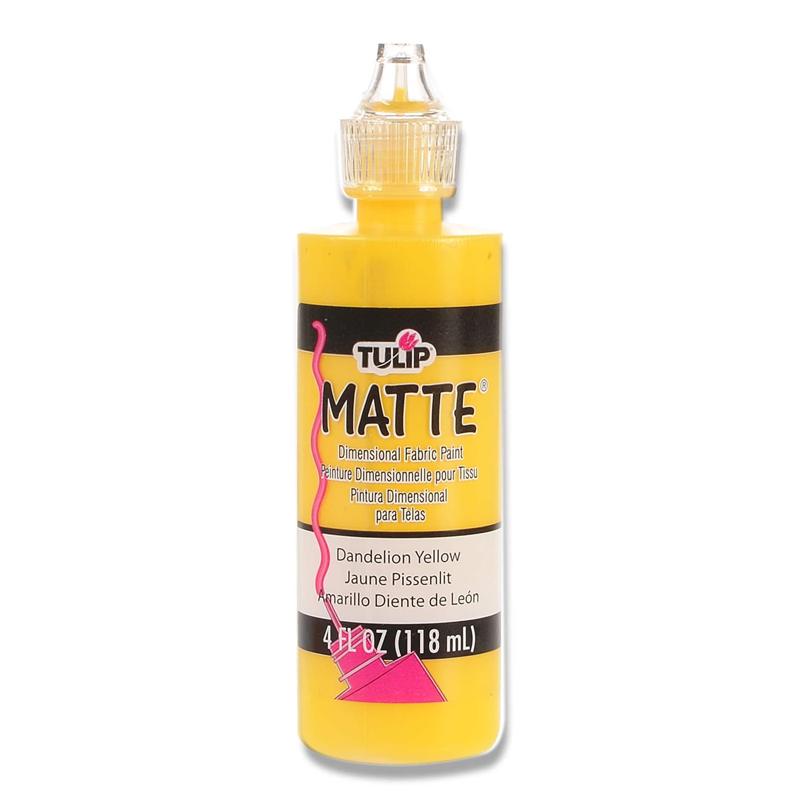 12 Pack: Tulip® Matte™ Dandelion Yellow Dimensional Fabric Paint