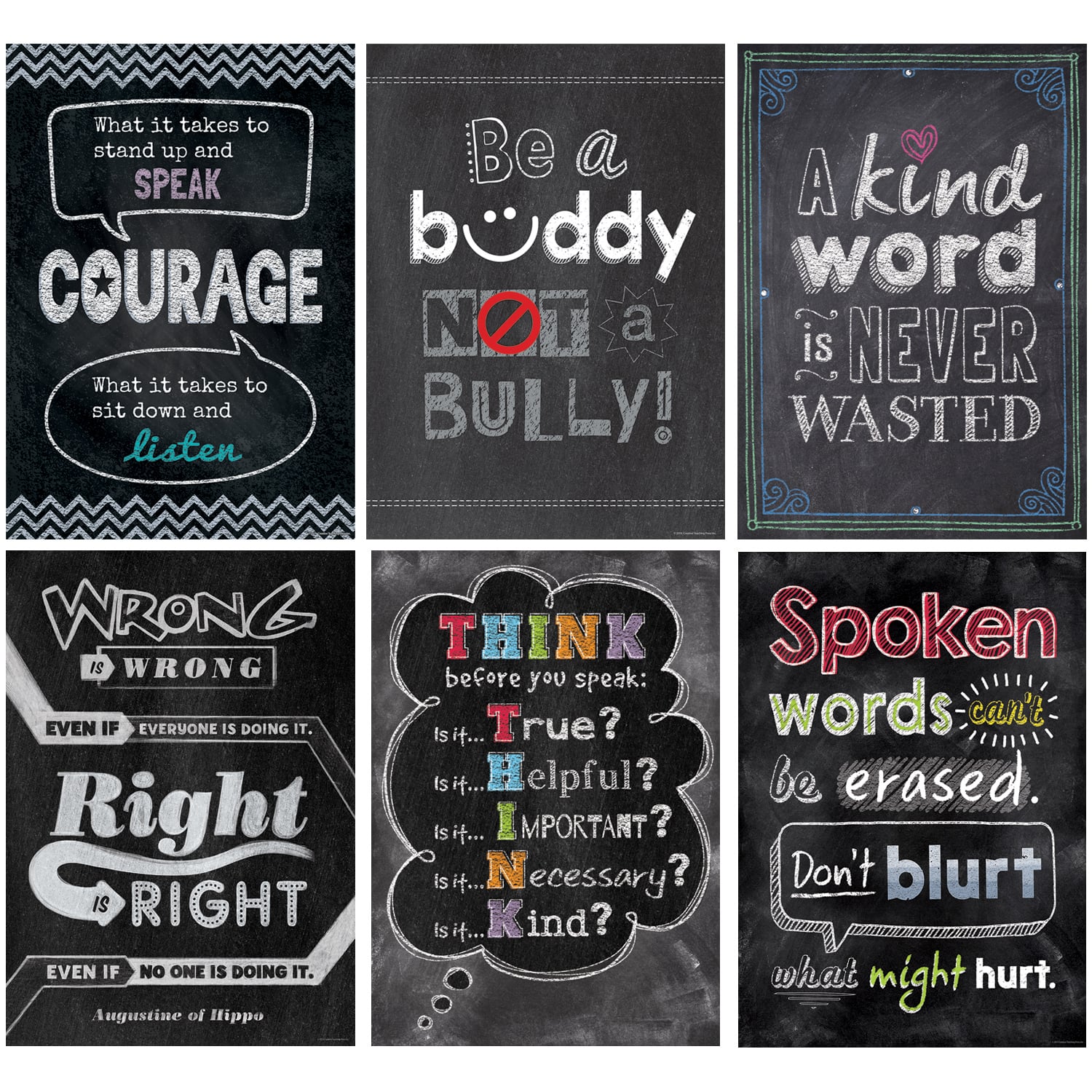 Inspire U No Bullying Allowed Poser Pack, 6 Posters By Creative Teaching Press | Michaels®